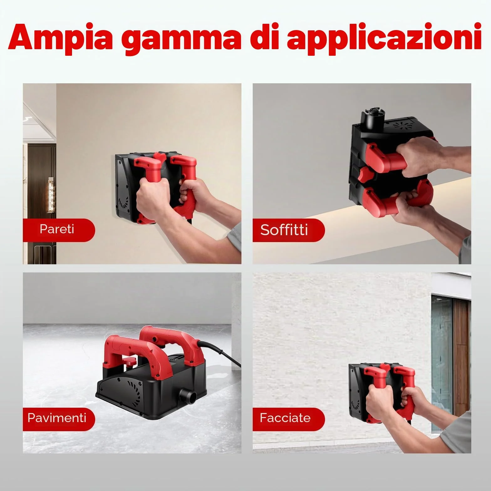 Fresa per ristrutturazione da 1200W, levigatrice per calcestruzzo, fresa per calcestruzzo, levigatrice, fresa per intonaco, fresa per muri, pialla elettrica da parete, levigatrice, fresa per intonaco