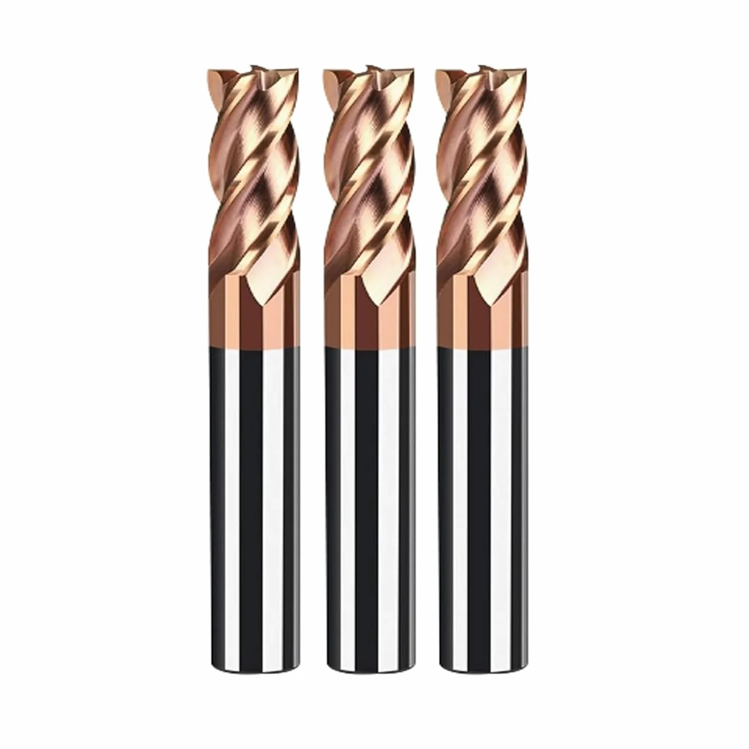 3 punte HRC55, diametro 12 mm, fresa a 4 tagli, fresa CNC, acciaio al tungsteno, rivestimento nano, fresa quadrata in metallo duro (HRC55D12x75-4F)