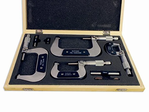 Micrometri per esterni Sogi MIC-0-100 set 4 pz 0÷100 mm centesimale