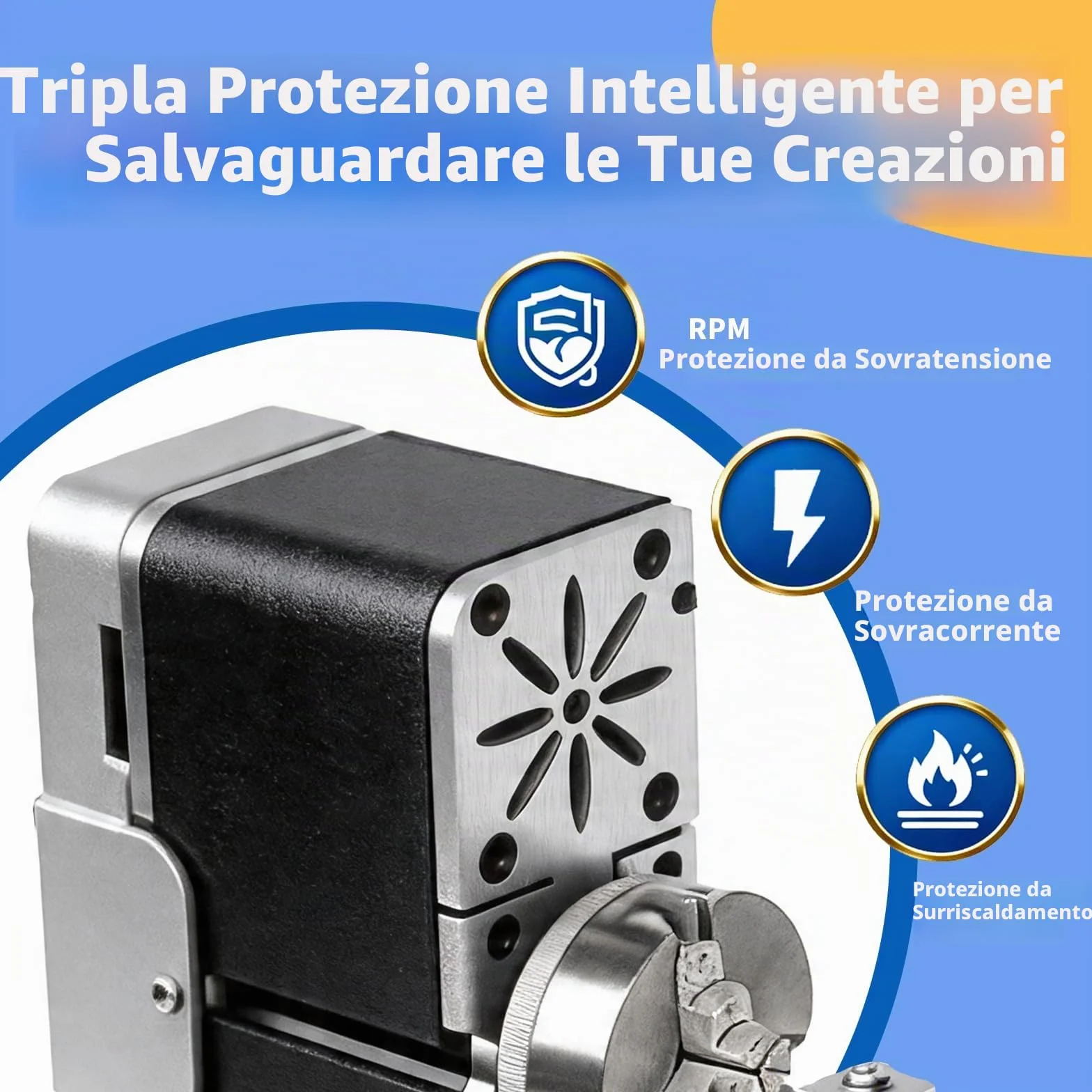 Tornio in miniatura interamente in metallo 36 W 20000 rpm Didactical Mini metallo Tornio Macchina per Hobbyist Lavorazione Del Legno Artigianato