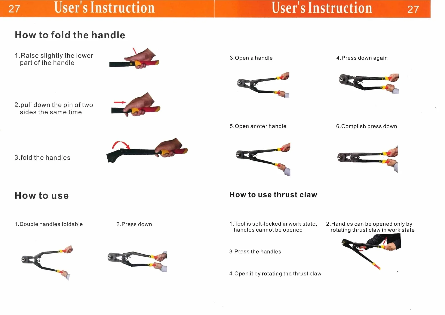 Pressatrice manuale tubo multistrato PEX TH pinza 16 20 26 32