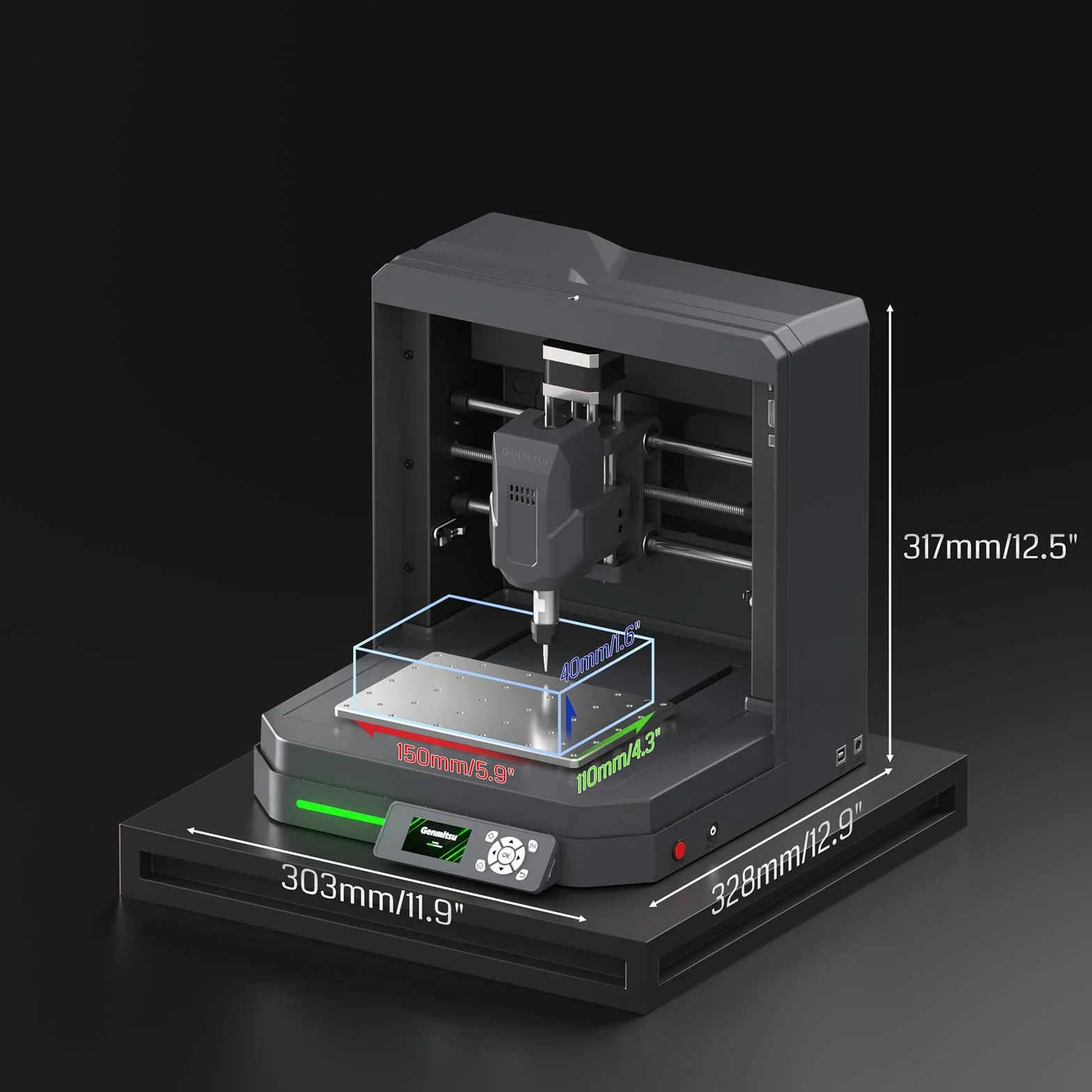 Genmitsu Cubiko Fresatrice CNC Desktop per Hobby, Pantografo CNC con Misurazione Automatica Z, Supporto Wi-Fi e App, Macchina CNC per PCB, Legno e Metalli Morbidi, Design Compatto e Sicuro