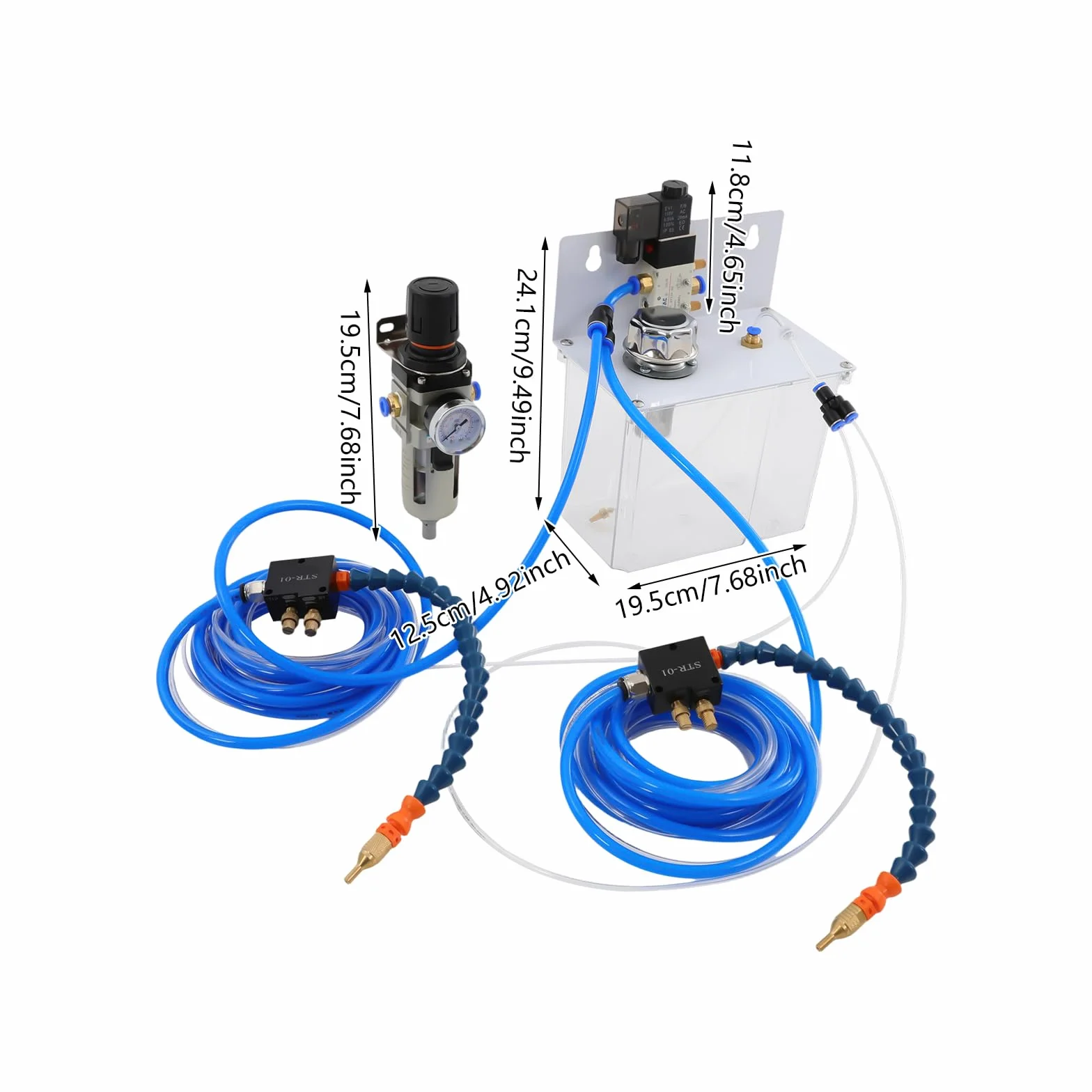 Sistema di lubrificazione a spruzzo per nebbia 220 V 3 l serbatoio per taglio metallo tornio CNC