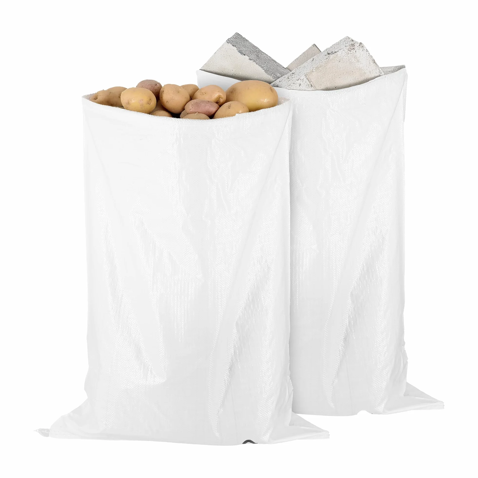 IMBALLAGGI 2000 - Sacchi in Rafia di Polipropilene, 50 Pezzi 70x120 Extra Resistente (58gr/mq) Multiuso Giardino e Detriti, Sacchi Spazzatura e Smaltimento Rifiuti, Sacco Oggetti Pesanti e Fai da Te