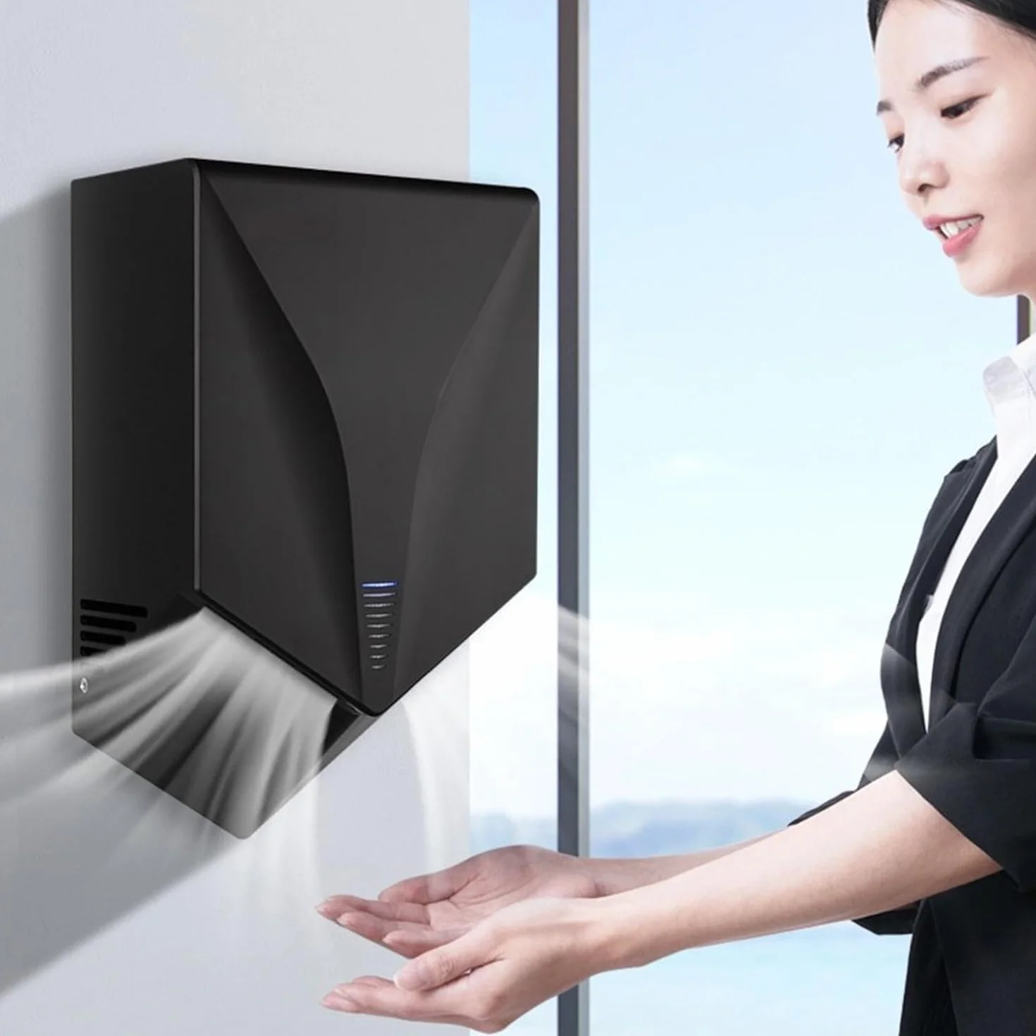 Asciugamani a induzione automatica 1200W Elettrico A Parete Commerciale 6-10 Secondi Asciugatura Rapida Basso Energia