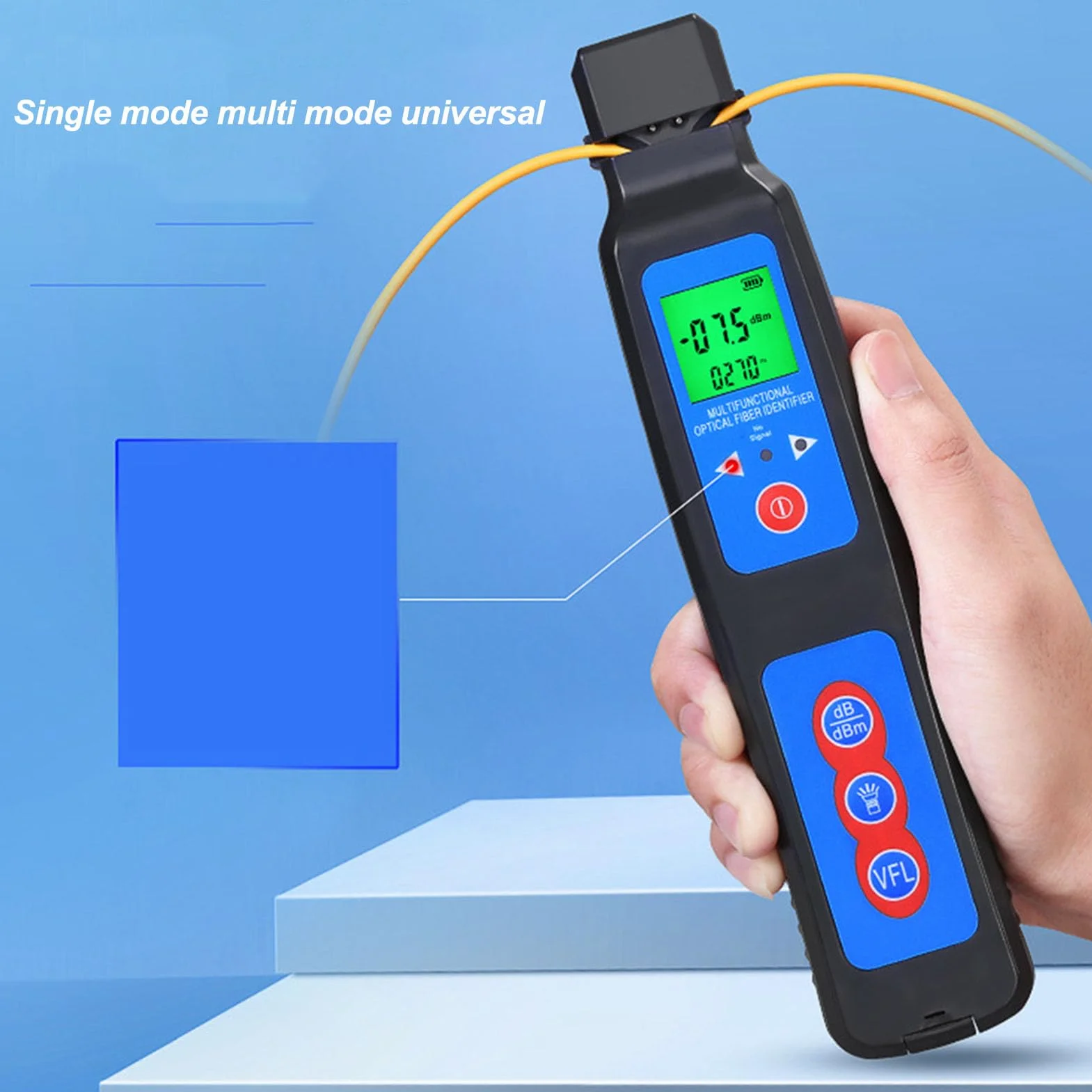 Identificatore Universale per Fibra Ottica Live, 800-1700nm, VFL 270Hz 1KHz 2KHz, Tester Portatile con Rilevatore