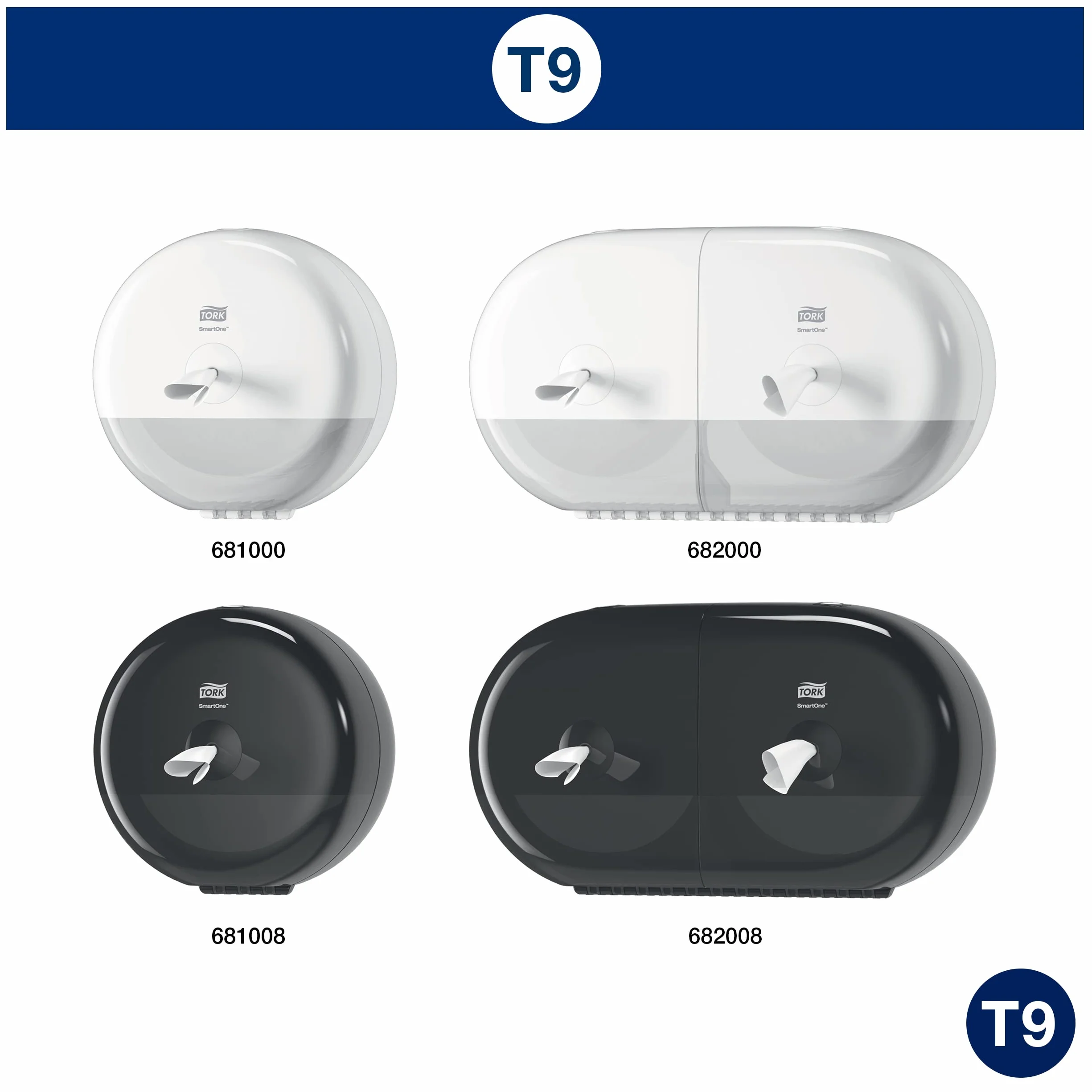 Tork SmartOne Mini Toilet Roll Bianco T9