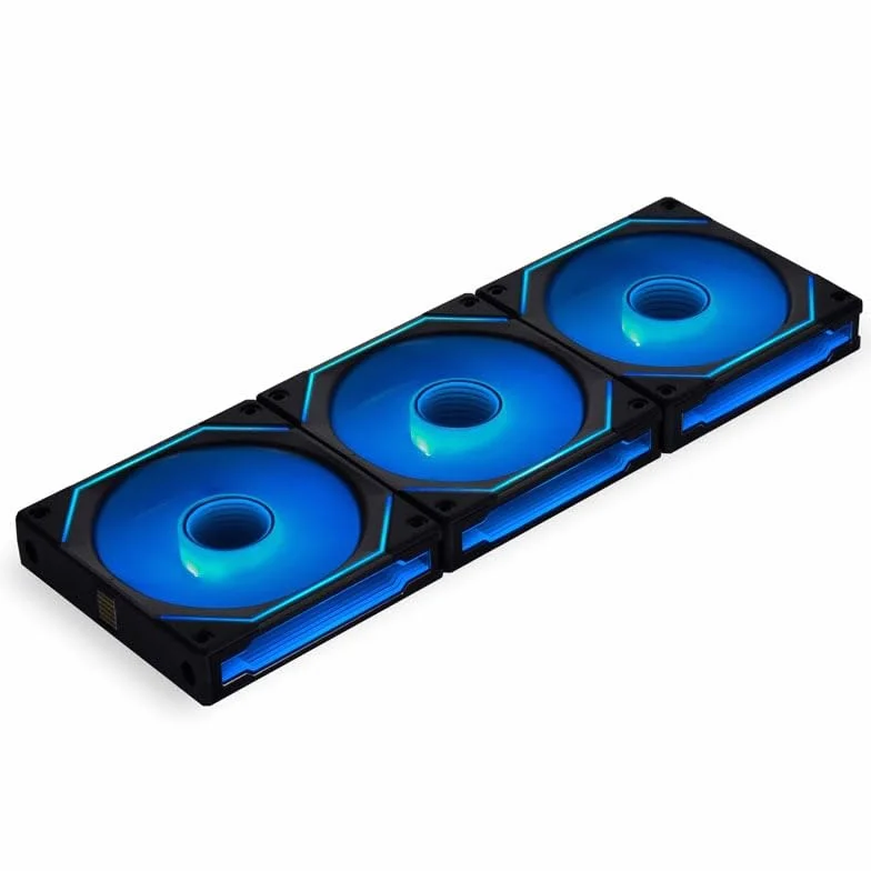 Lian Li Uni Fan 12RSLIN3B Case per computer Ventilatore 12 cm Nero (Lian Li UNI SL120 INF Reverse Addressable RGB Black 120mm Triple Fan Pack)