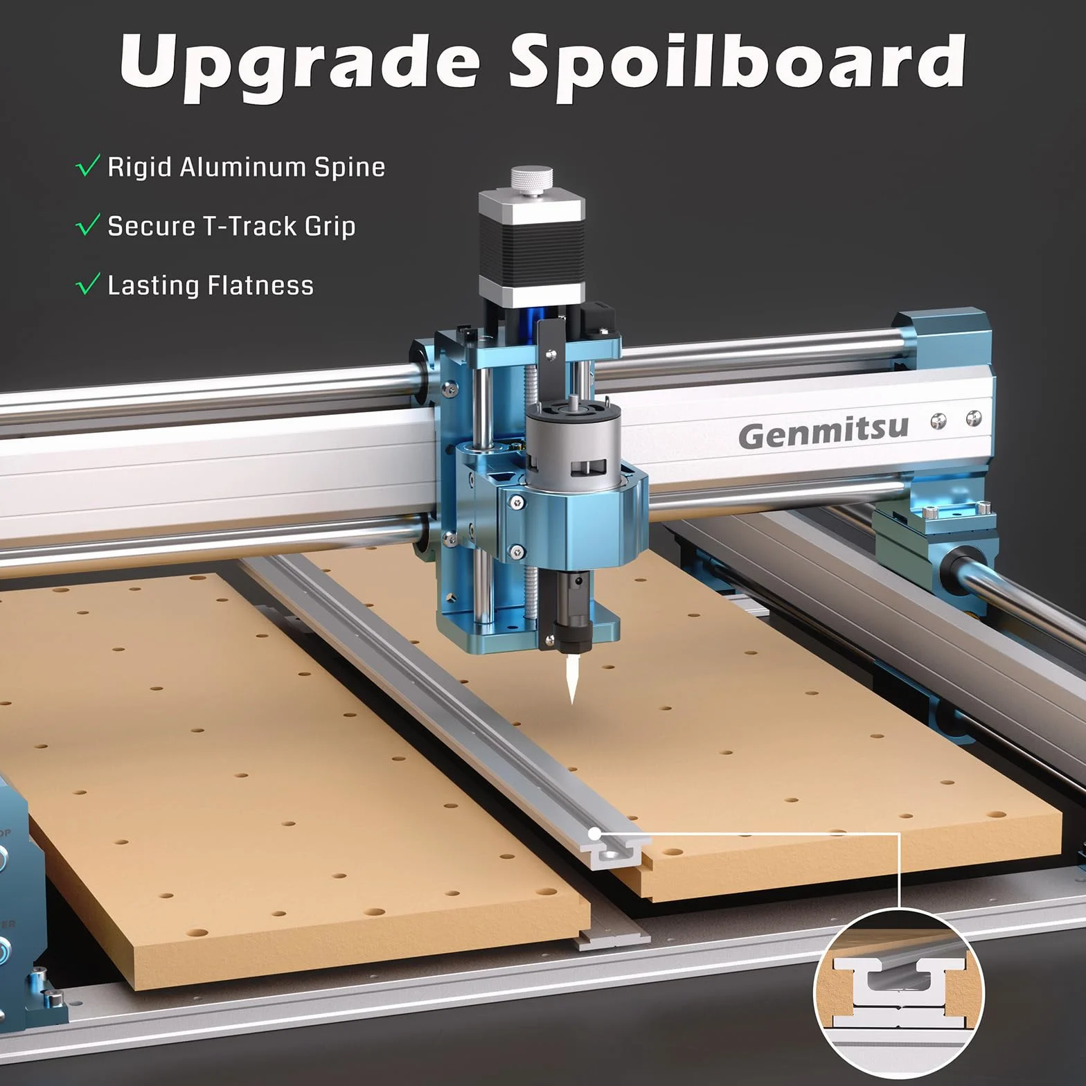 Genmitsu Macchina CNC 4040-PRO per legno acrilico MDF Nylon intaglio, controllo GRBL, macchina router CNC a 3 assi, area di lavoro 400 x 400 x 84mm