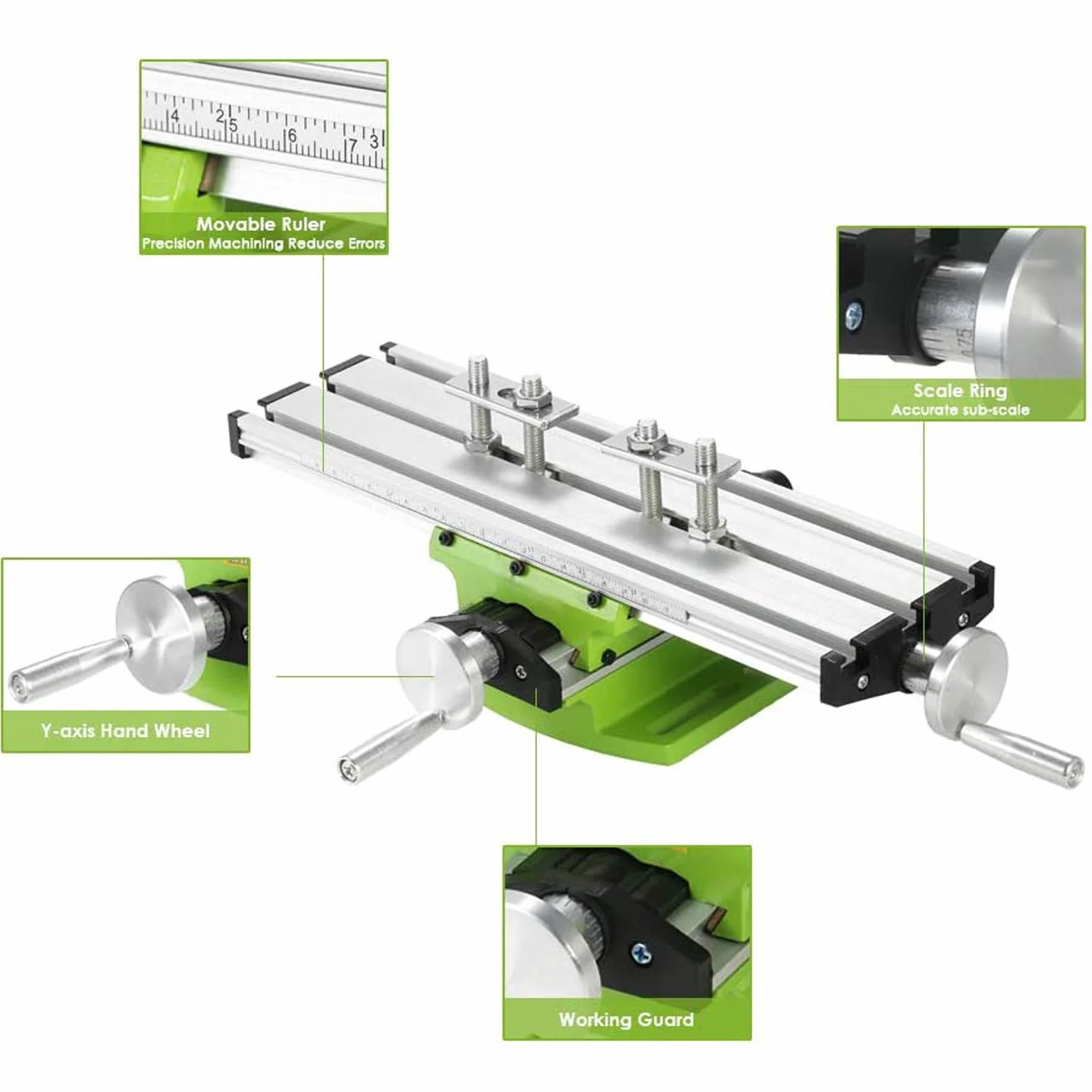 Mini Compound Bench Drilling Slide Table Worktable Fresatura Lavorazione Cross Table Milling Machine per banco Drill Stand