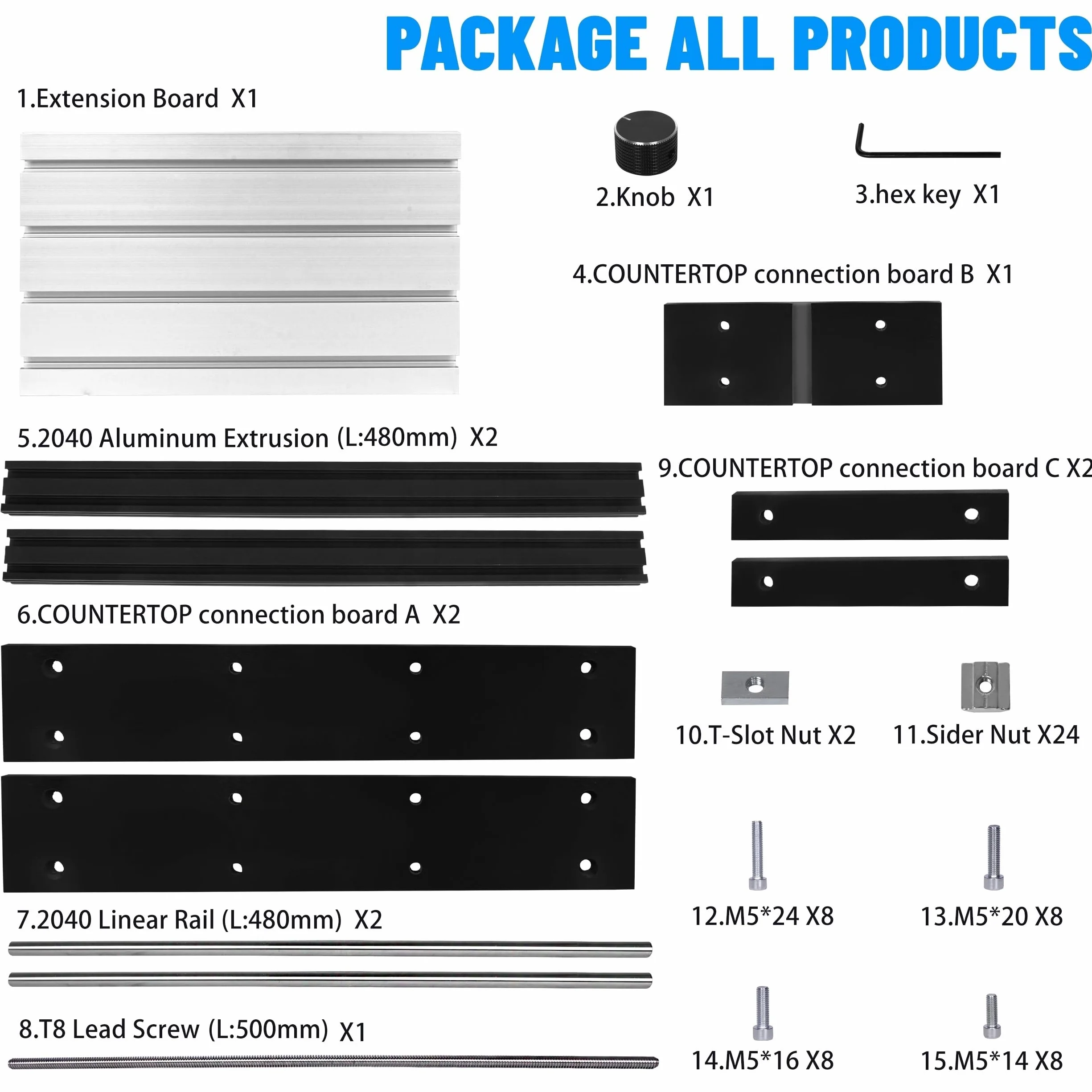 RATTMMOTOR Kit di espansione CNC 3018 Pro asse Y, 3018 Pro Upgrade a 3040 CNC fresatrice compatibile con 3018 Pro e 3018 Pro Max CNC macchina per incisione (estensione asse Y)