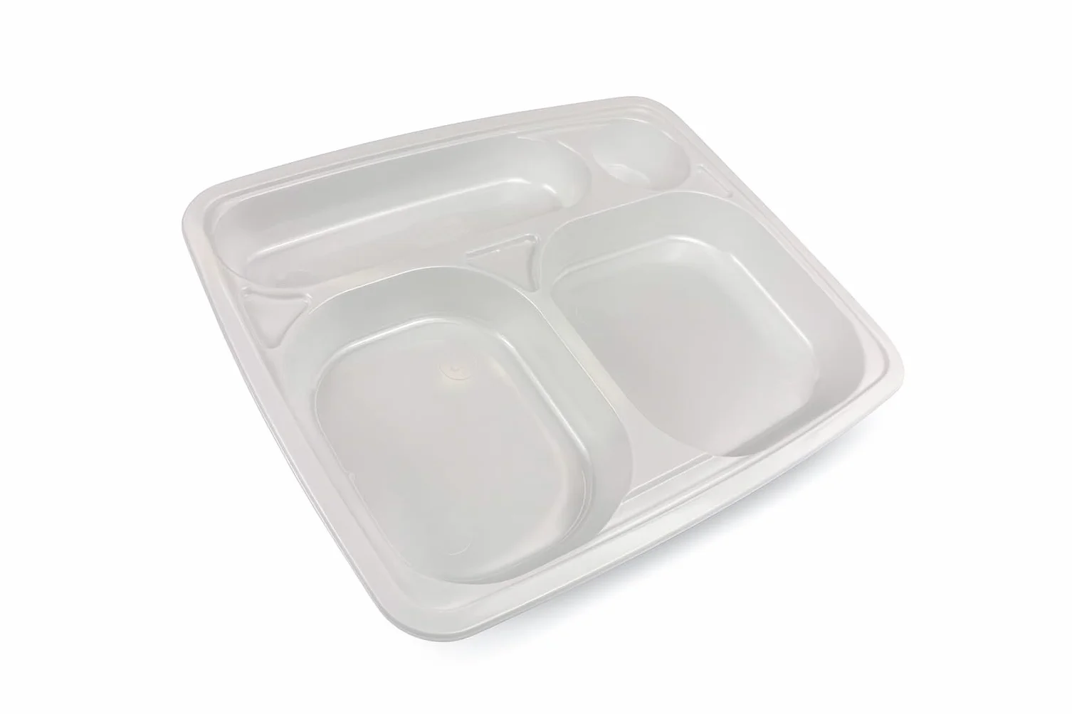 Vassoi Monoporzione 4 Scomparti Plastica Rigida 33x27cm Riutilizzabili
