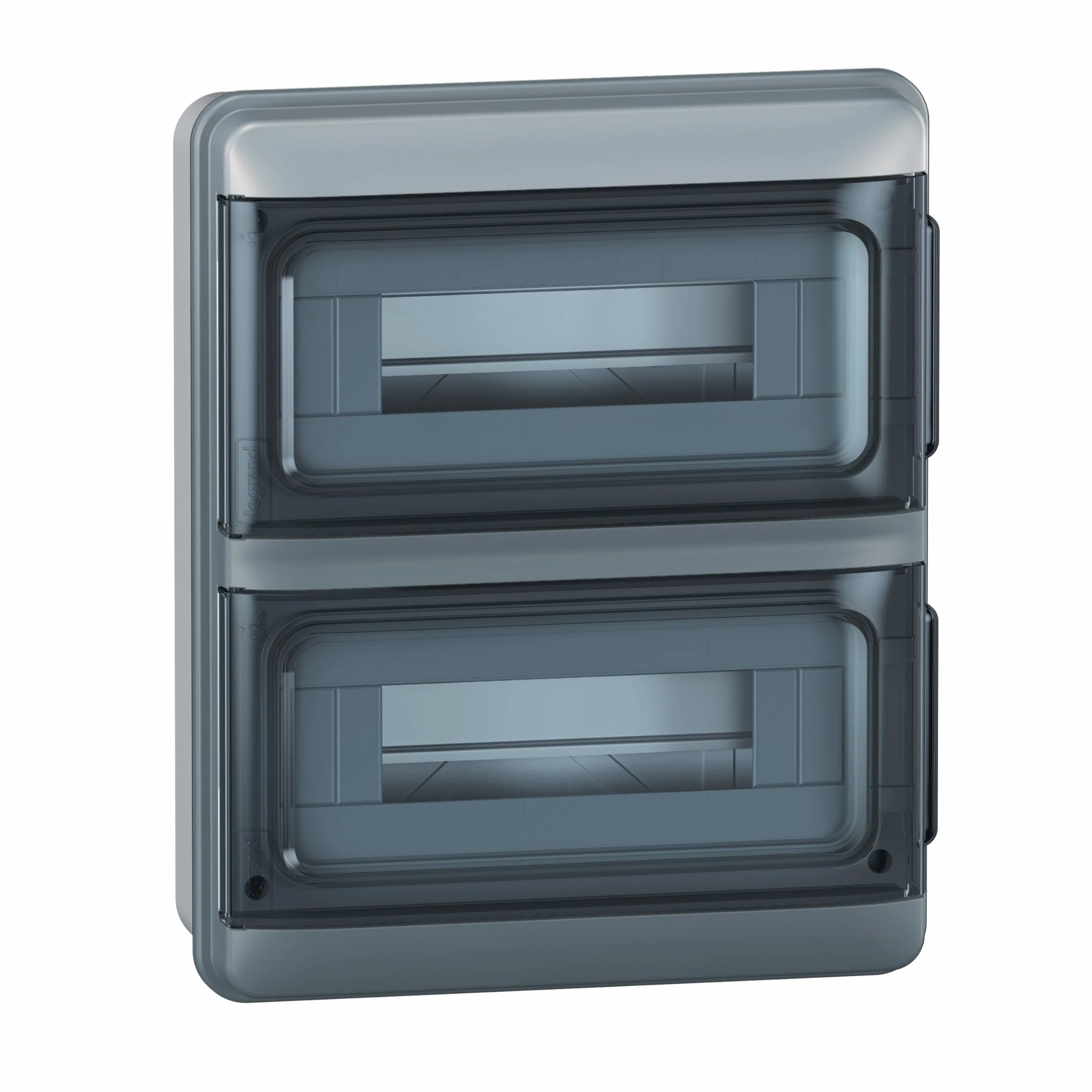Legrand, Plexo S 601894 - Distributore per ambienti umidi, classe di protezione: IP65-IK07, 2 file, 24 moduli, dimensioni: 350 x 285 x 106 (altezza x larghezza x profondità) con terminali neutri e