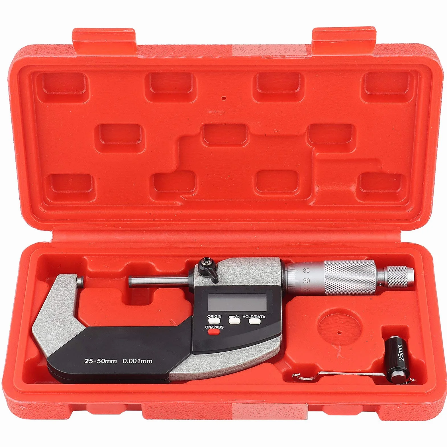 Micrometro Digitale 25-50mm Alta Precisione Millesimale Professionale