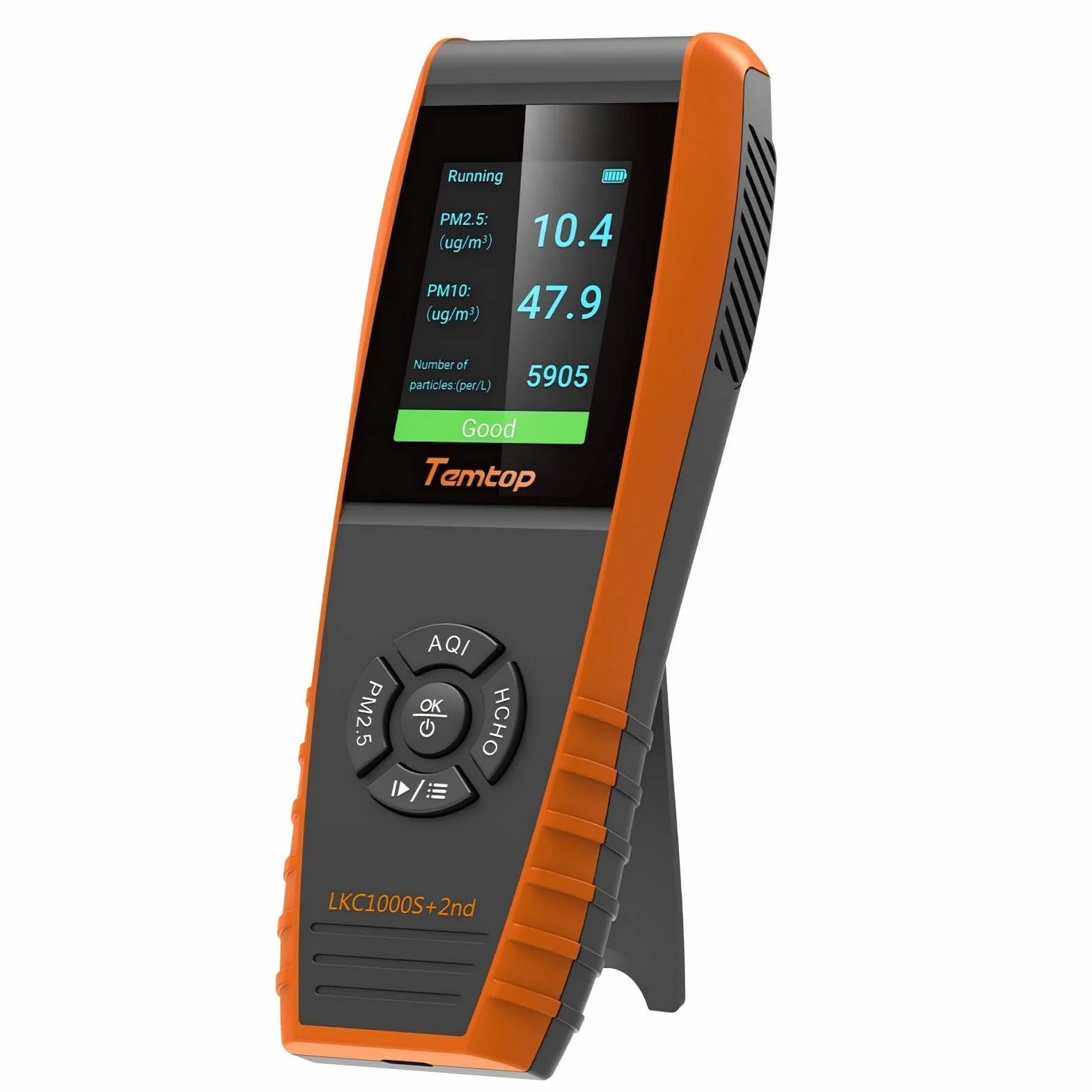 Temtop LKC-1000S+ 2ND Rilevatore di Qualità dell'Aria Monitor Formaldeide HCHO PM2.5 PM10 TVOC