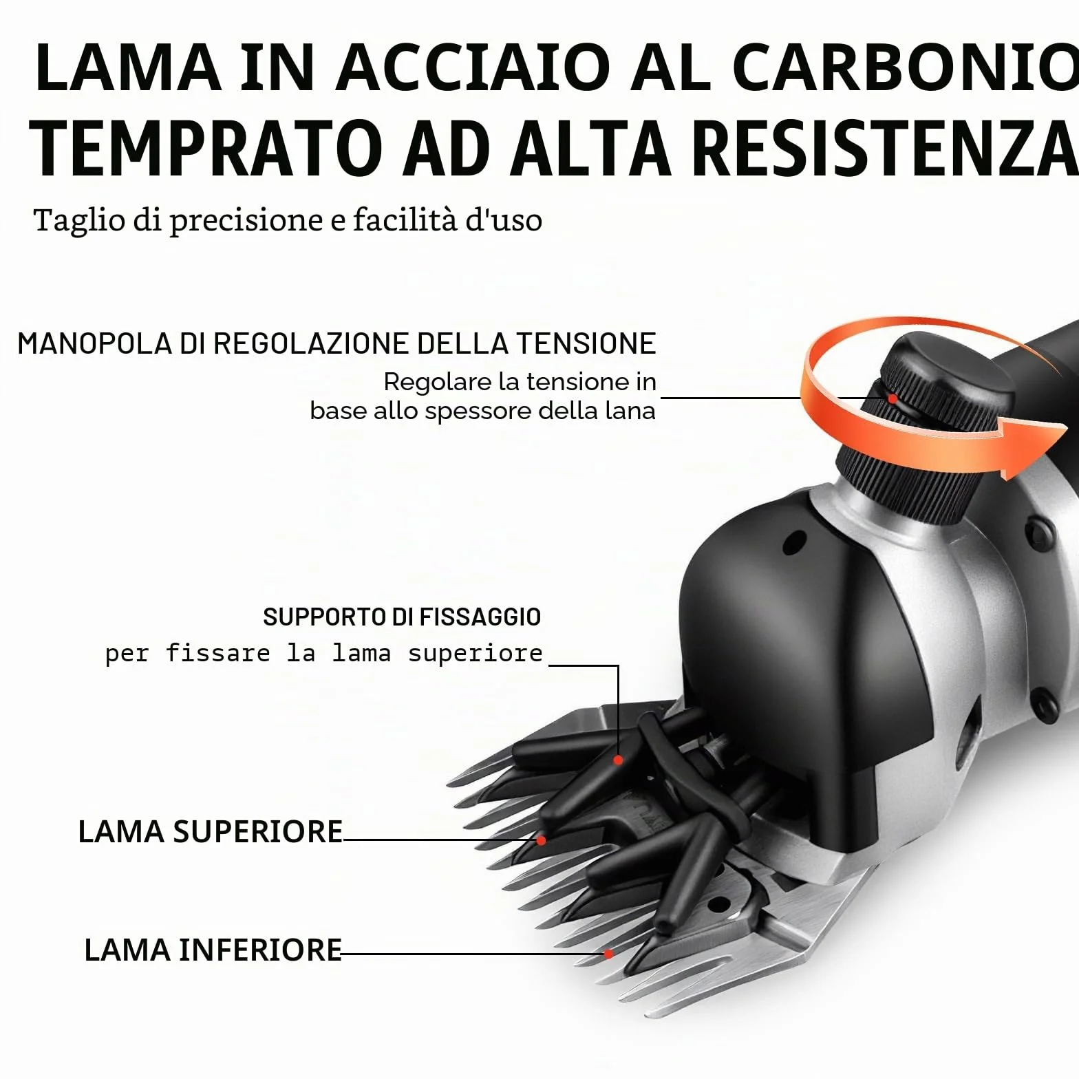 690W Tosatrice Elettrica Professionale per Cavalli, Sinbide-Tosatrice Professionale Tosatura per Pecore Efficiente Risparmio di Lavoro,per Lana di Pecore, Montoni e Capre,Motore Potente