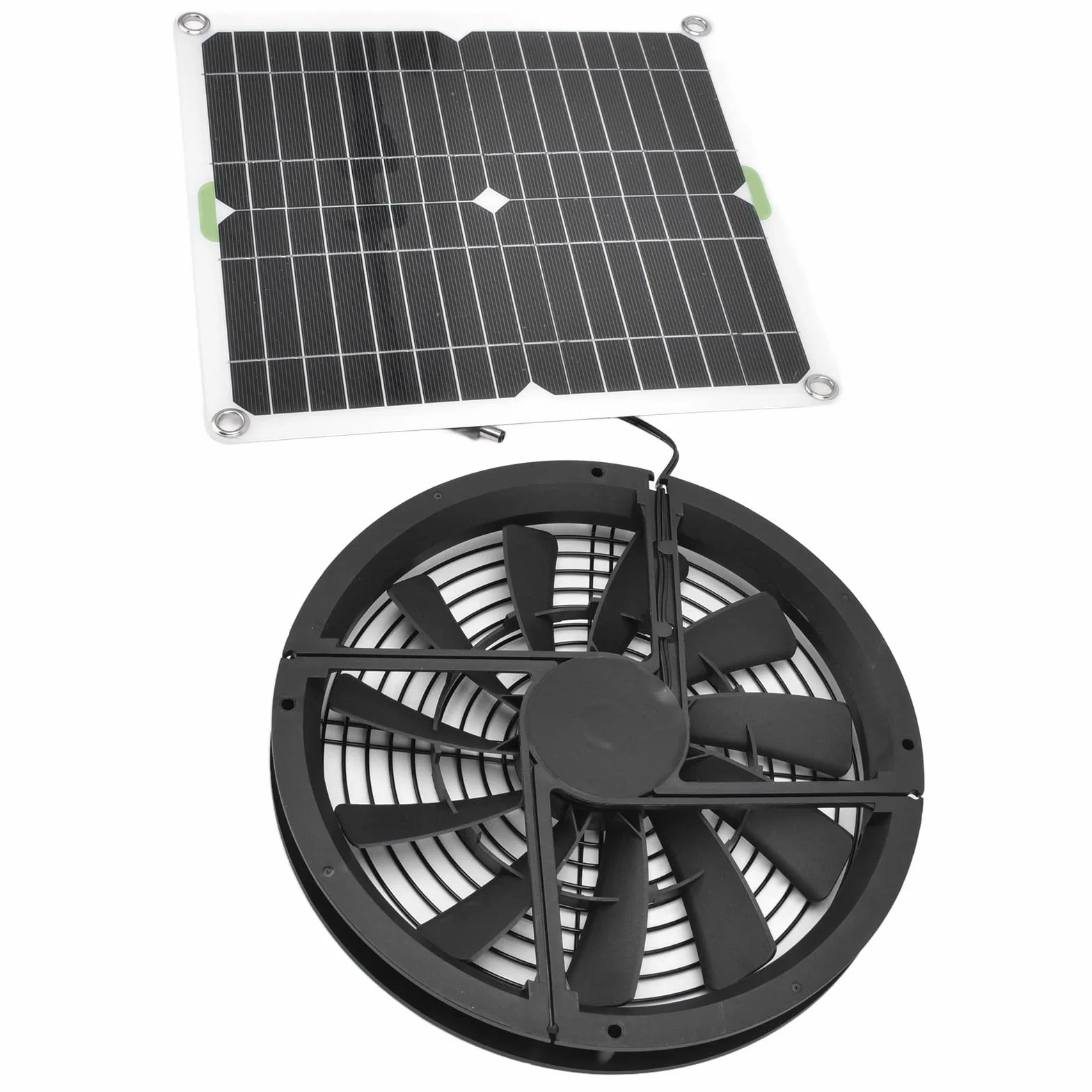 VBESTLIFE Ventilatore a Pannello Solare, Riduce la Temperatura Interna, con Una Rete di Protezione, per Ventilatore da Campeggio, Caravan, Yacht, Cuccia, pollaio