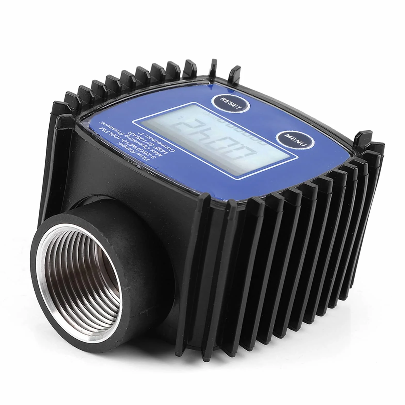Flussometro Ad Alta Precisione 5-120 L/min 1 Pollice Filettatura Interna Misuratore di Portata con Display Digitale per Acqua Olio Fluidi