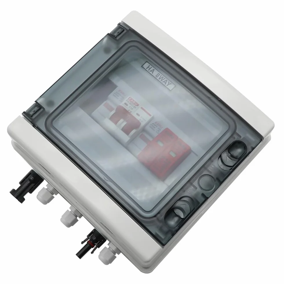 Quadro Elettrico Esterno,Consumer Unit Scatola combinatrice solare fotovoltaica fotovoltaica da 500 V 1 ingresso 1 uscita con protezione contro i fulmini Fusibile CC MCB SPD Scatola impermeabile(DC MC
