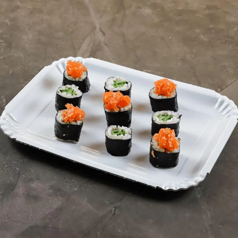 Vassoi per Pasticceria in Cartone POLITENATA BIANCO 34,5x26,5 cm 5CF x 10Pz (50)