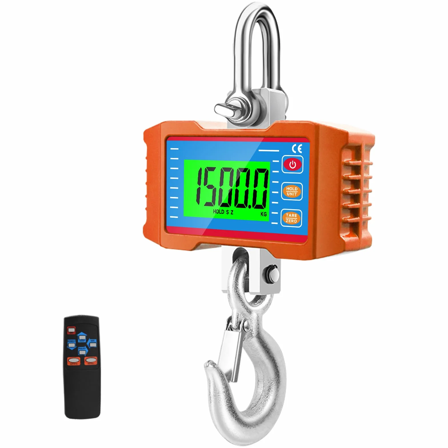 Bilancia digitale per gru 1500 kg 3000 lbs display LCD telecomando sensore