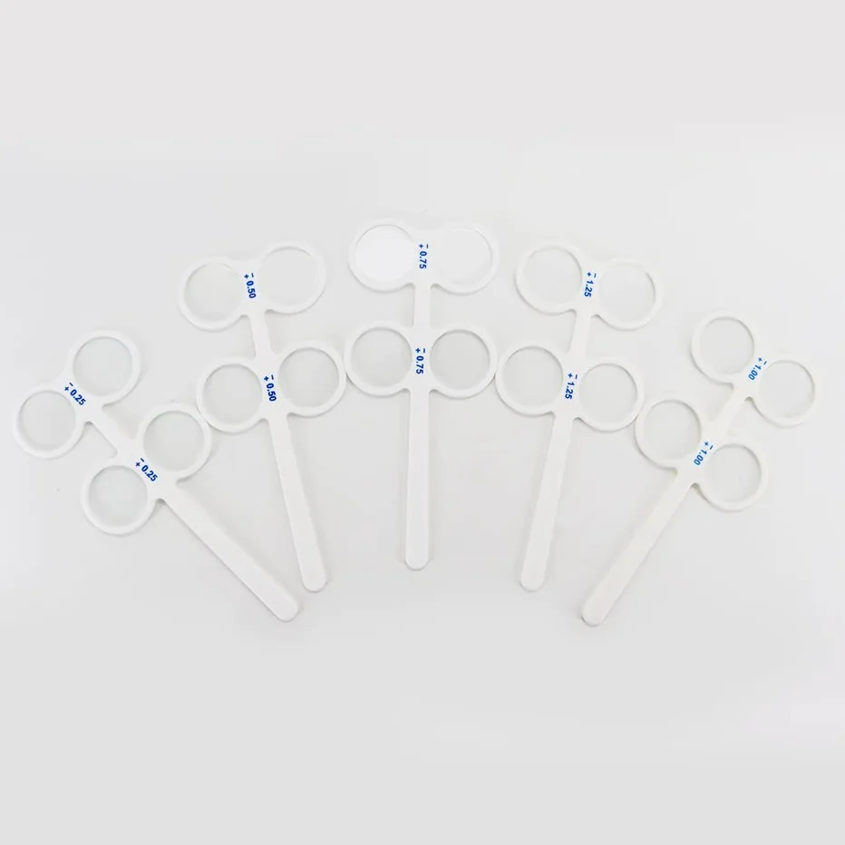 Attrezzatura optometrica occlusore con supporto flipper ottico plastica 4 lenti