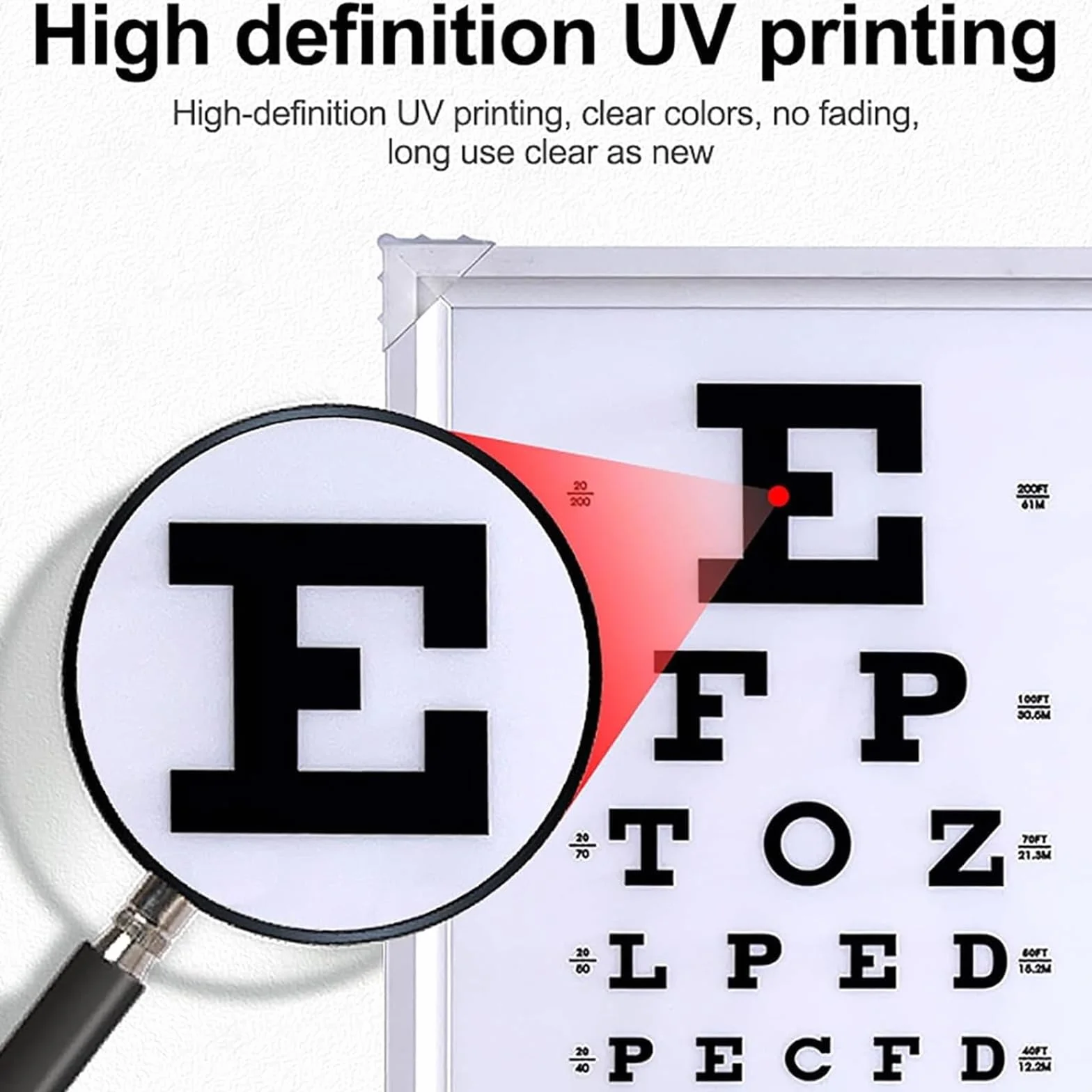 Tavolo Luminoso a LED per Test della Vista con optometria, Telecomando, 3 Punti di rilevamento, Illuminazione Uniforme