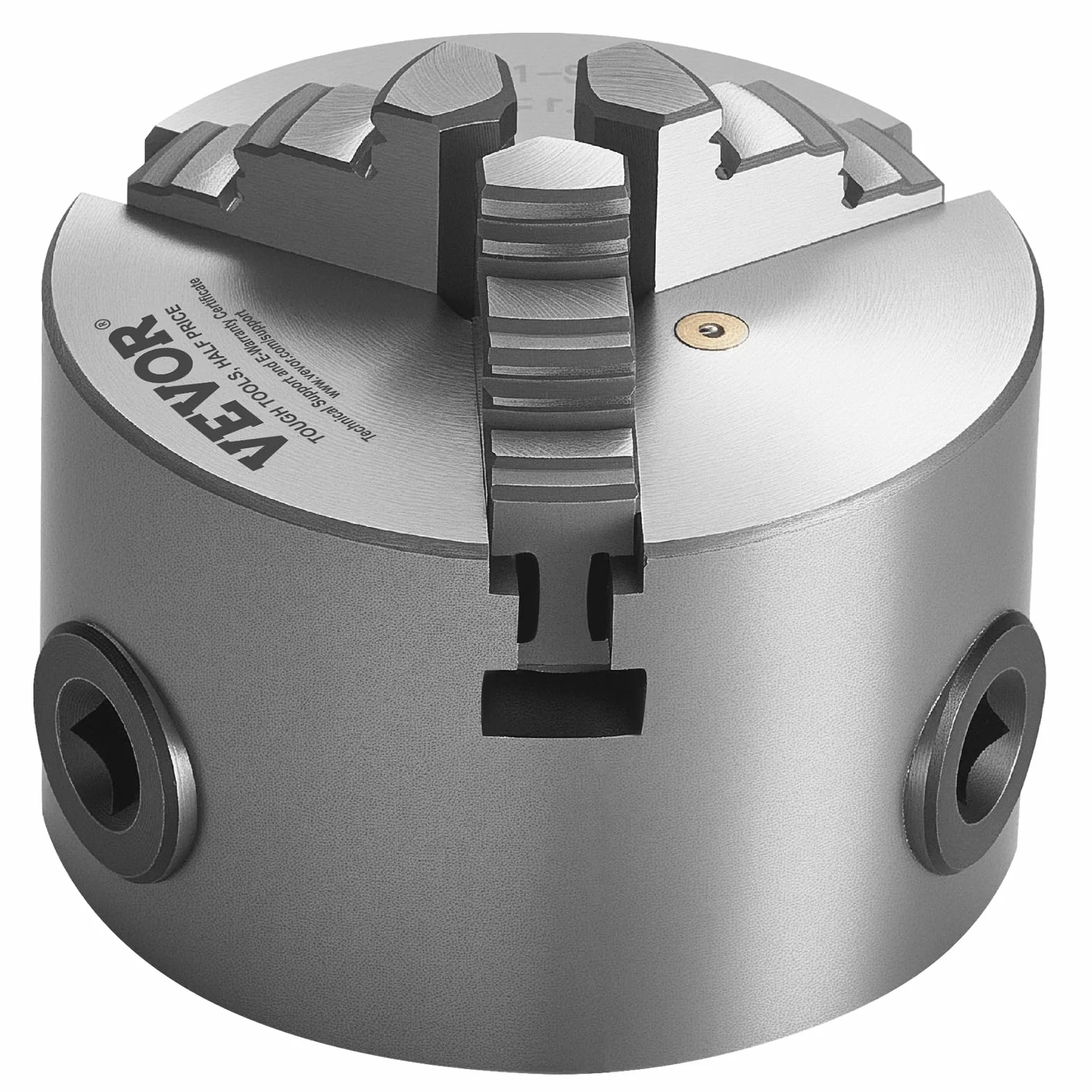 VEVOR Set di Mandrino per Tornio a 3 Griffe Diametro da 80 mm, Mandrino Autocentrante Materiale Principale HT300 Intervallo di Serraggio tra 2-63 mm con Viti di Fissaggio per Tornio per Legno Metallo