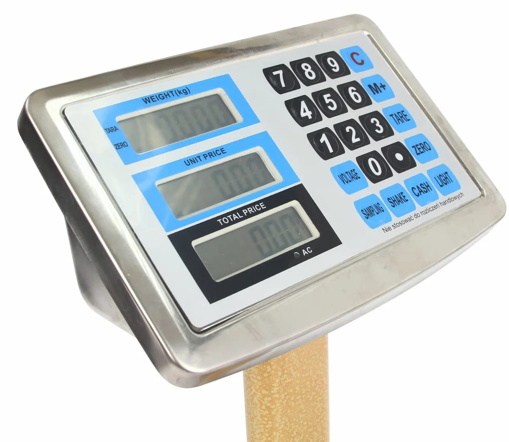 Bilancia Elettronica Industriale Display Digitale Acciaio Piattaforma Pieghevole 60kg
