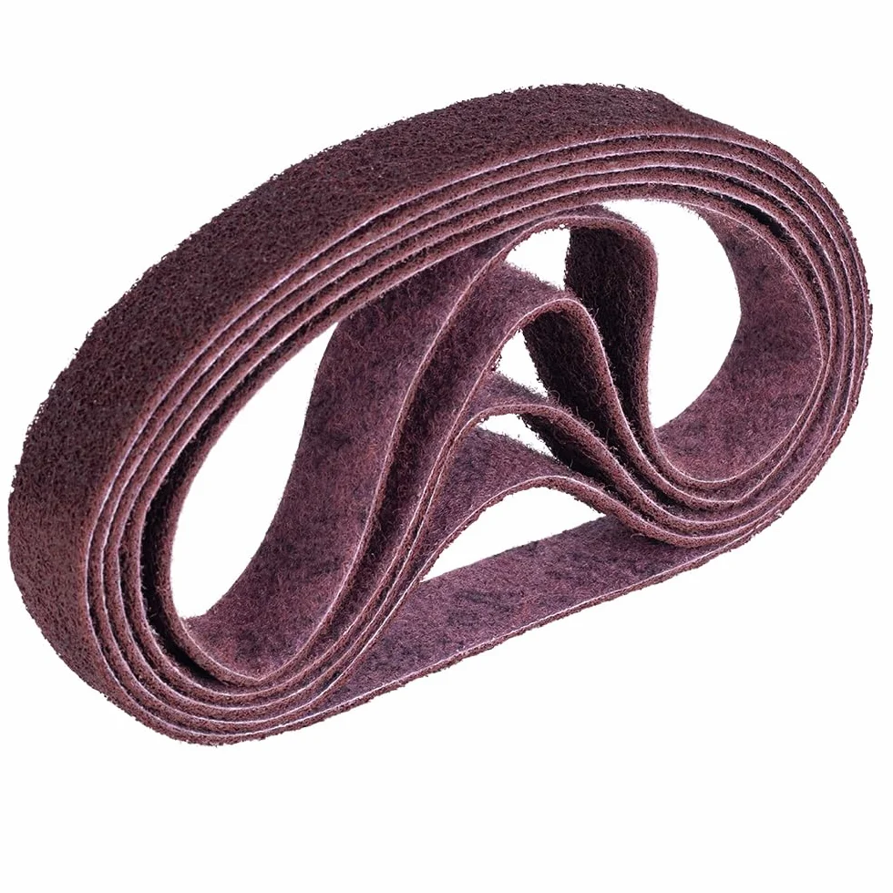 Brite - Nastro abrasivo in tessuto non tessuto SC-BL 40 x 760 mm, 5 pezzi, gamma di grana: media, colore: rosso, grana: 120