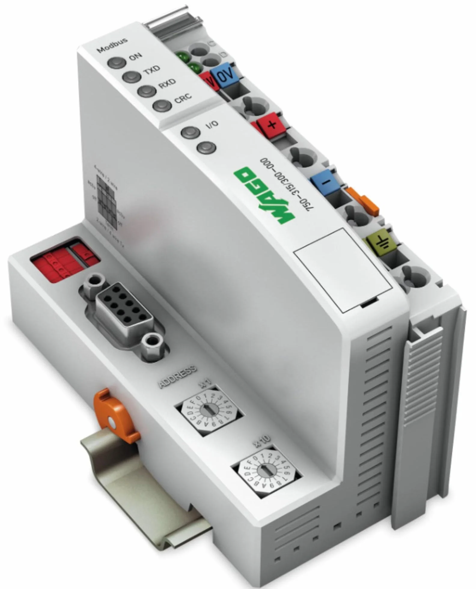WAGO 750-315/300-000 - Accoppiatore di campi, 1 pezzo, grigio, plastica, MODBUS RS485 115.2kBd, Wago FC
