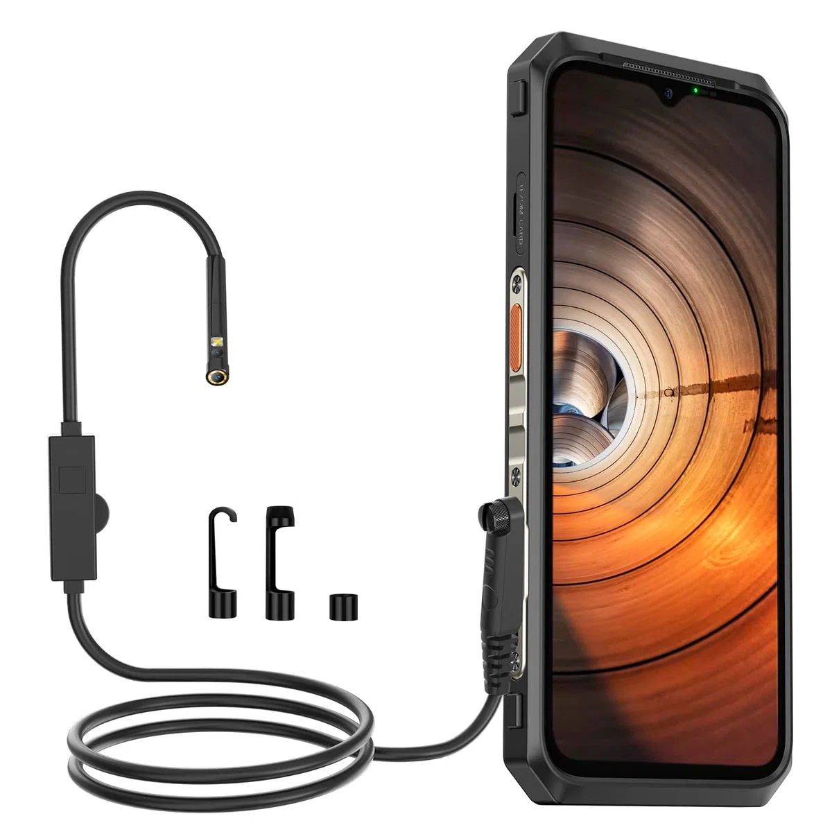 Ulefone USmart E02 - Endoscopio a Doppia Fotocamera 3.0 per Armor 21, Power Armor 19/19T, 18/18T, 16 Pro Con Connettore USmart Expansion