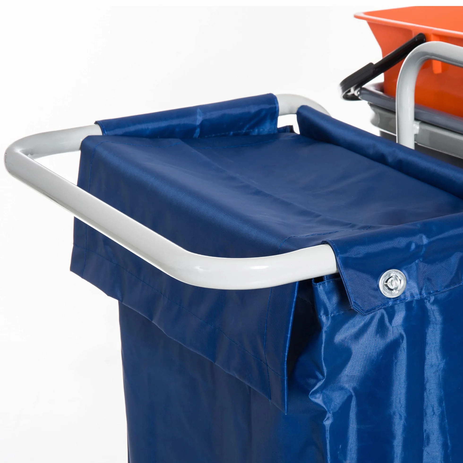 HOMCOM Carrello per Pulizie 4 Secchi Rotelle Borsa di Tela 118 × 73 × 103cm