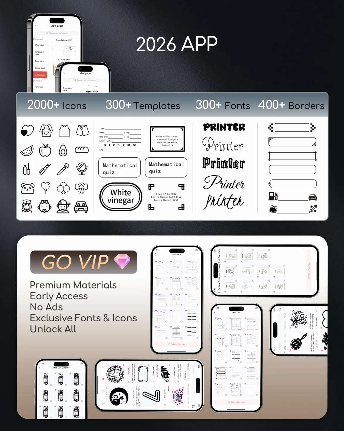 TATTMUSE Stampante Portatile A4, Stampante Termica Wireless Bluetooth per iPhone/PC/Contratti