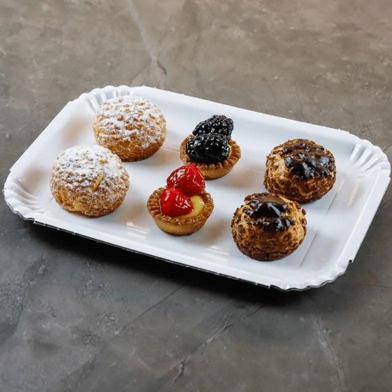 Vassoi per Pasticceria in Cartone POLITENATA BIANCO 34,5x26,5 cm 5CF x 10Pz (50)