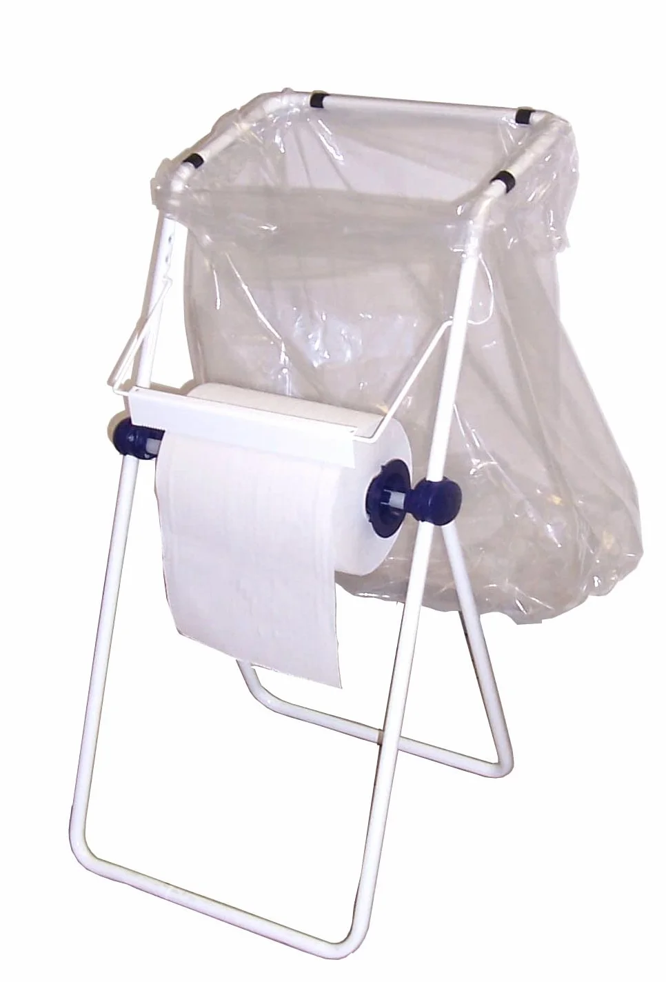 Tecnokit portarotolo industriale maxi da pavimento 45x46x95h acciaio bianco per bobine carta 40 cm