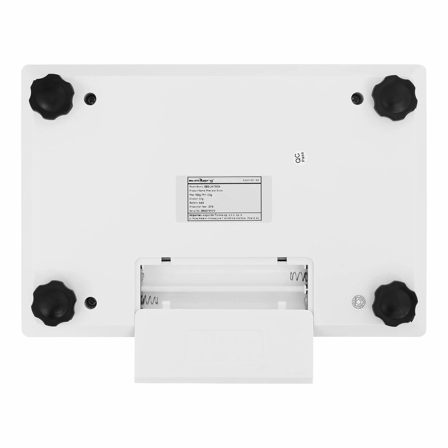 Steinberg Bilancia di precisione cucina professionale 7500 g/0,3 g superficie di pesatura 18 x 18 cm