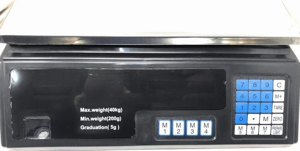 BILANCIA ELETTRONICA PROFESSIONALE DA BANCO DIGITALE 40 KG DOPPIO DISPLAY …