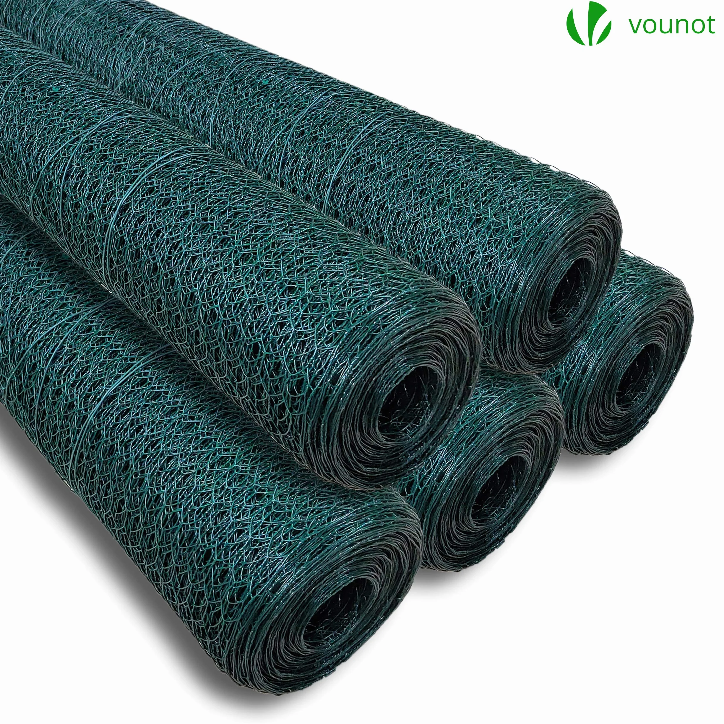Rete Metallica Plastificata Maglia Esagonale 13mm 100cm x 25m Verde