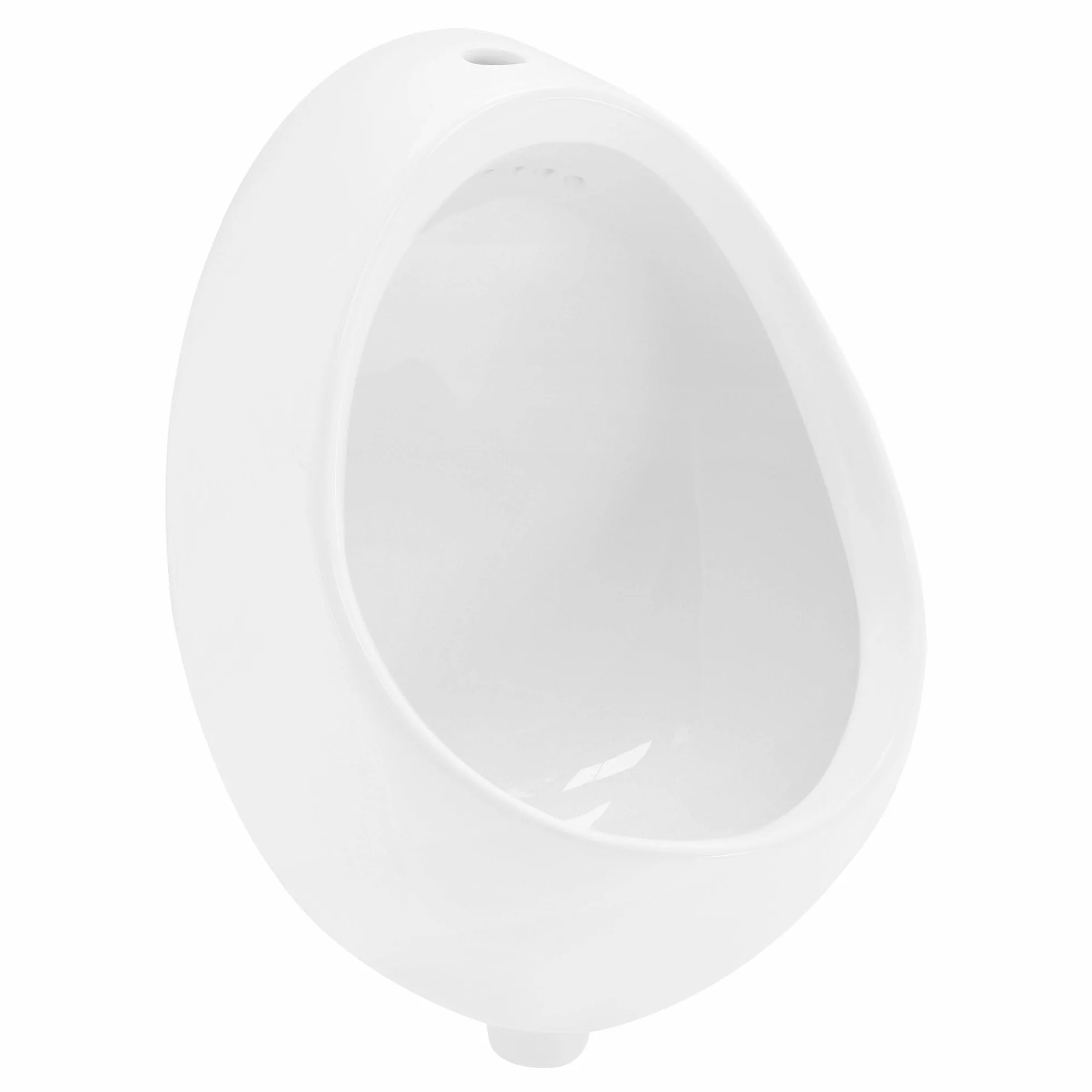 ECD Germany Orinatoio da Parete Sospeso Bianco Ceramica 35x46x30 cm Rotondo Ingresso Acqua dall'Alto Scarico Retro WC Maschile