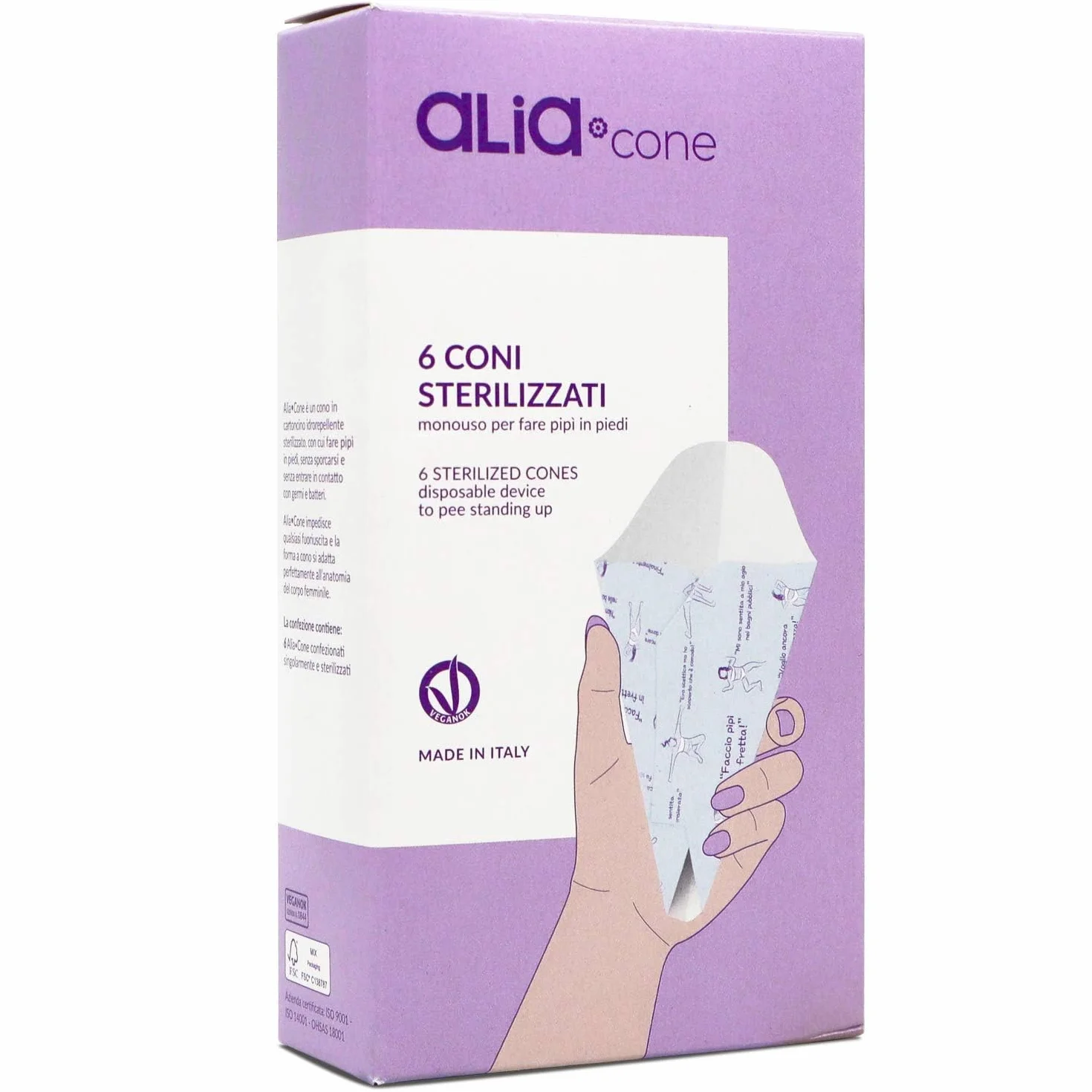 Alia Cone 48 coni monouso sterilizzati per fare pipì in piedi