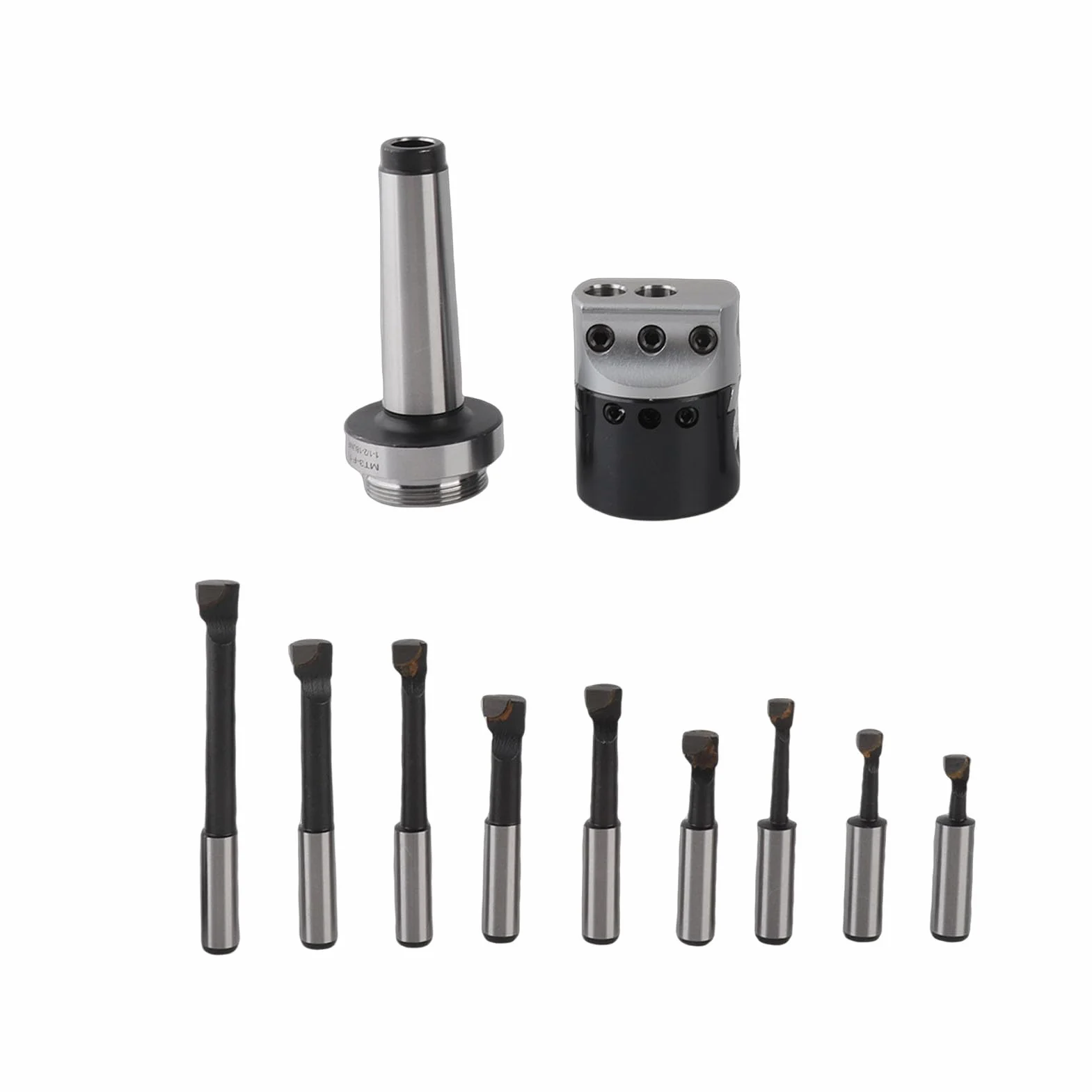 Testa di Alesatura in Acciaio Al Carbonio F1 1-1/2-18UNF M12 MT3 per Fresatrici CNC