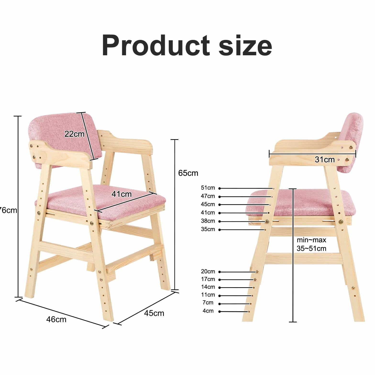 Sedia alta scalabile in legno naturale Sit Up 3 altezza regolabile, 6 mesi-10 anni fino a 90 kg, resistente seggiolino per bambini, in legno naturale, bambini e adulti