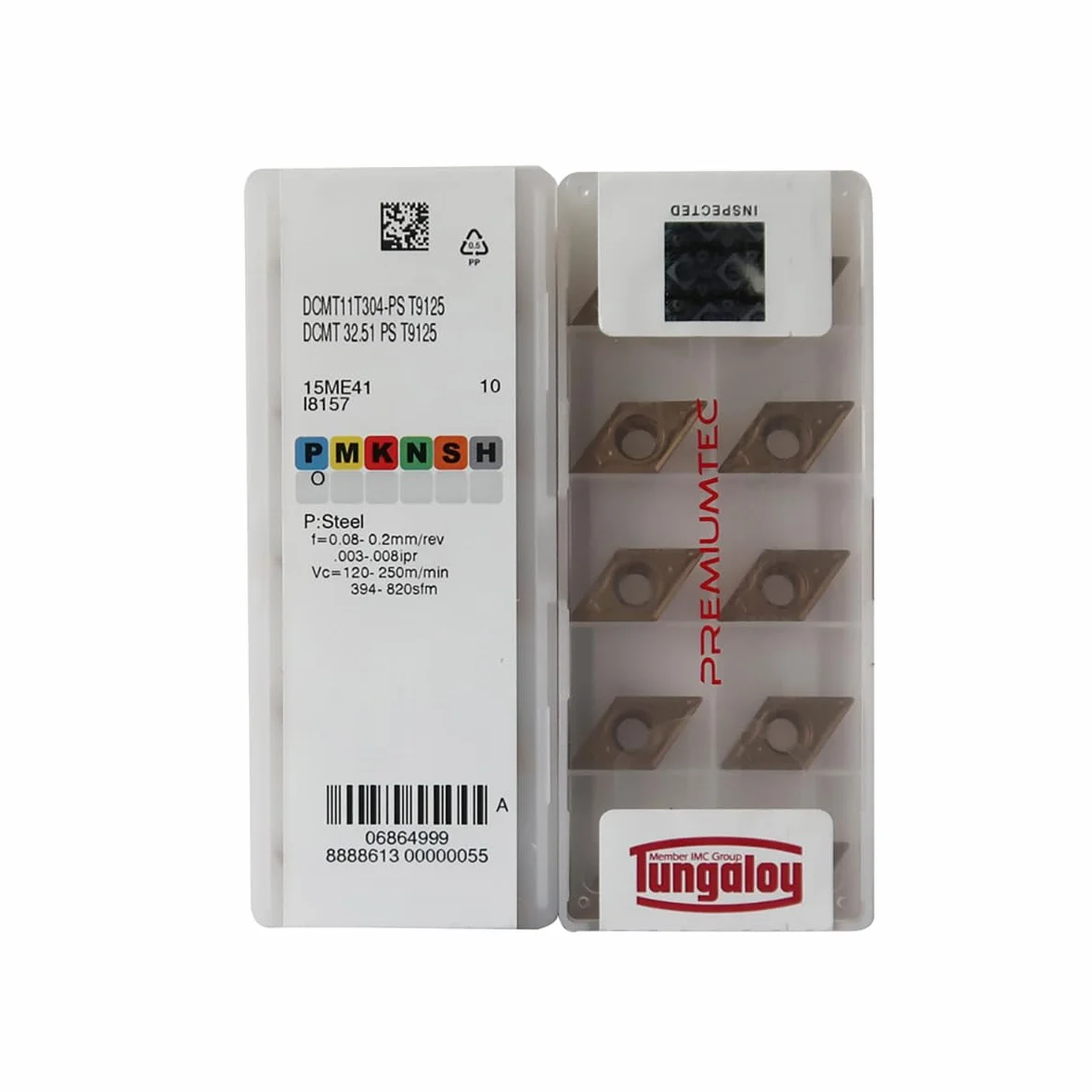 TUNGALOY 100% Originale DCMT DCMT11 DCMT11T3 DCMT11T304 PS DCMT11T304-PS T9125 Inserto di tornitura