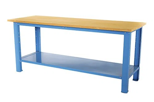 SOGI X3BL-11 Banco da lavoro da 2 metri con piano in legno portata 1000 kg - blu