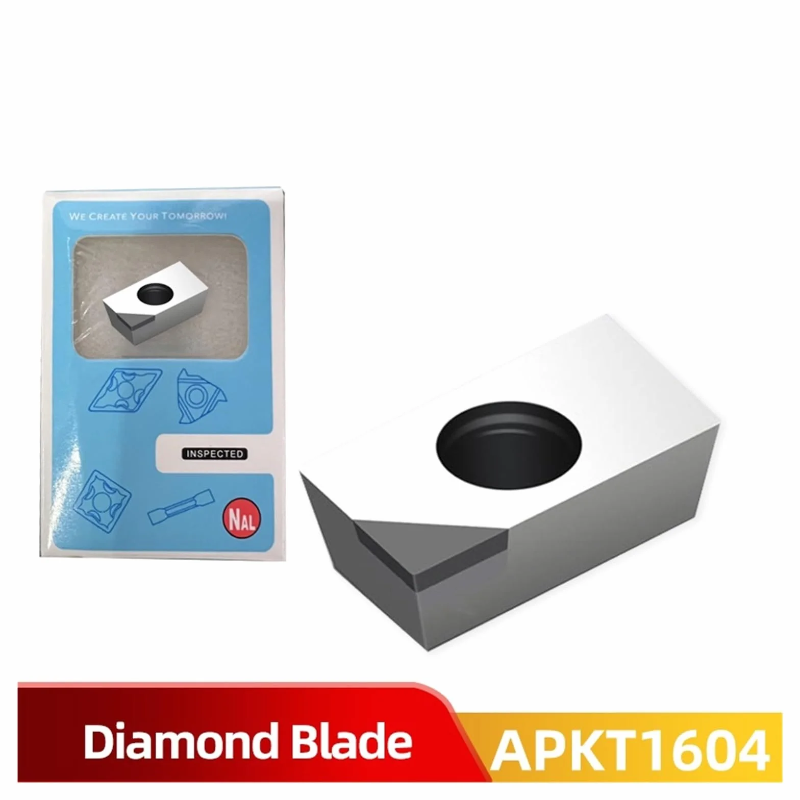 Inserti da taglio APKT1604 PCD 10PCS per fresa in lega di alluminio CNC