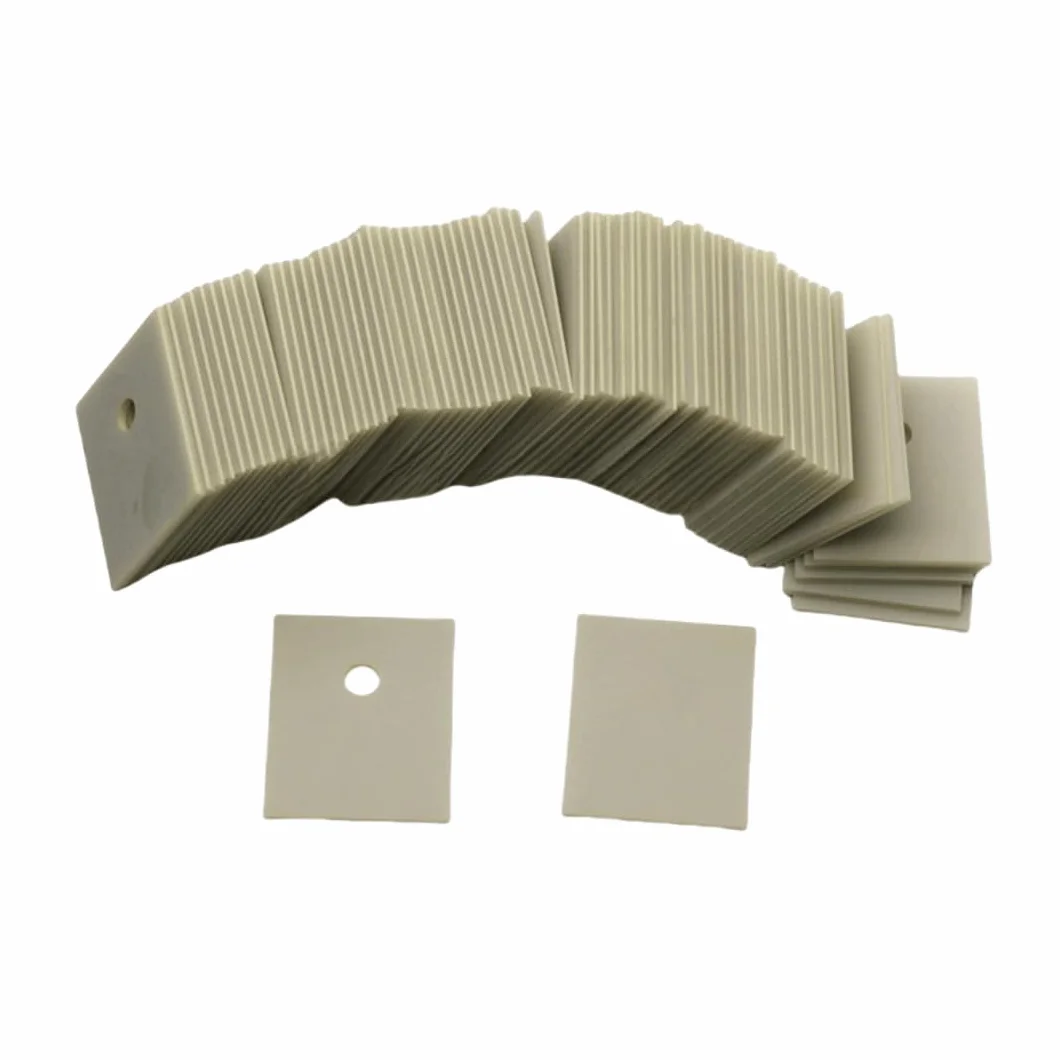 Foglio ceramico di nitruro di alluminio ALN - Conduttività termica ultra elevata 170 W for applicazioni di tubi MOS ad alta potenza(14 * 20 * 1.0mmWith Hole 100pcs)