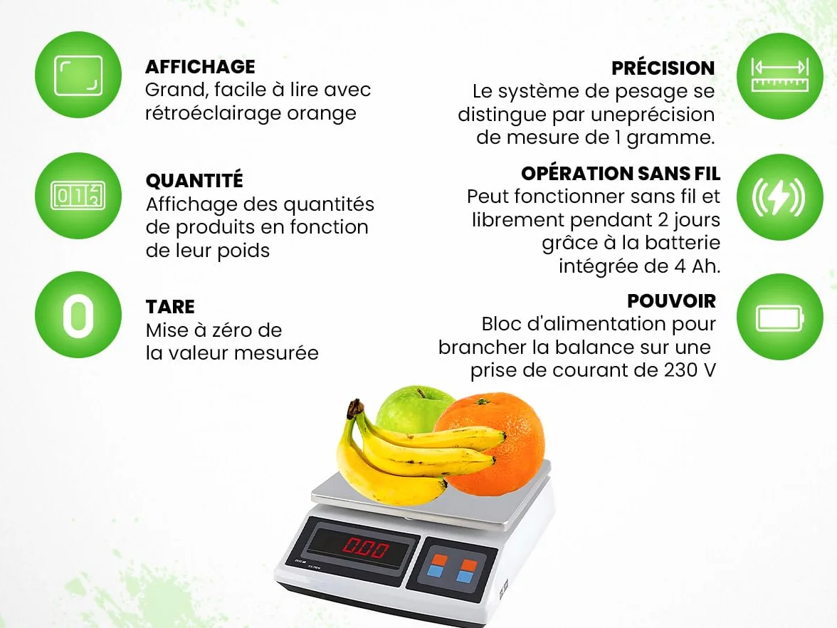 Bilancia Industriale 30 kg Display LCD HDWR wagPRO-S30