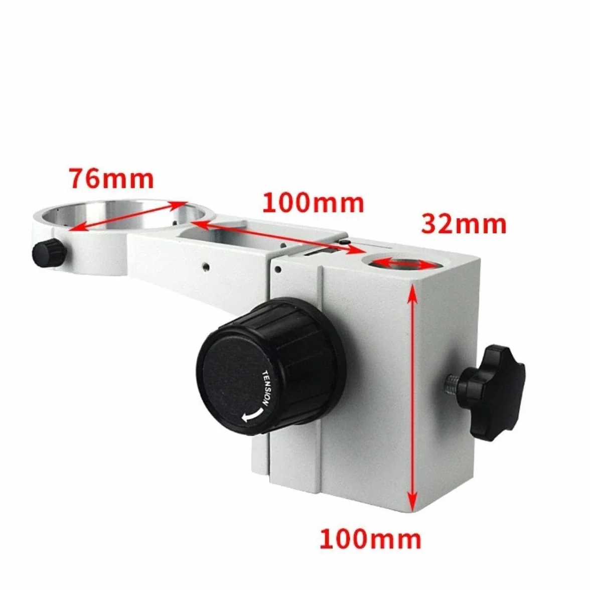 Milageto Staffa per Messa a Fuoco Microscopio Stereo 50 mm Fissaggio Manuale