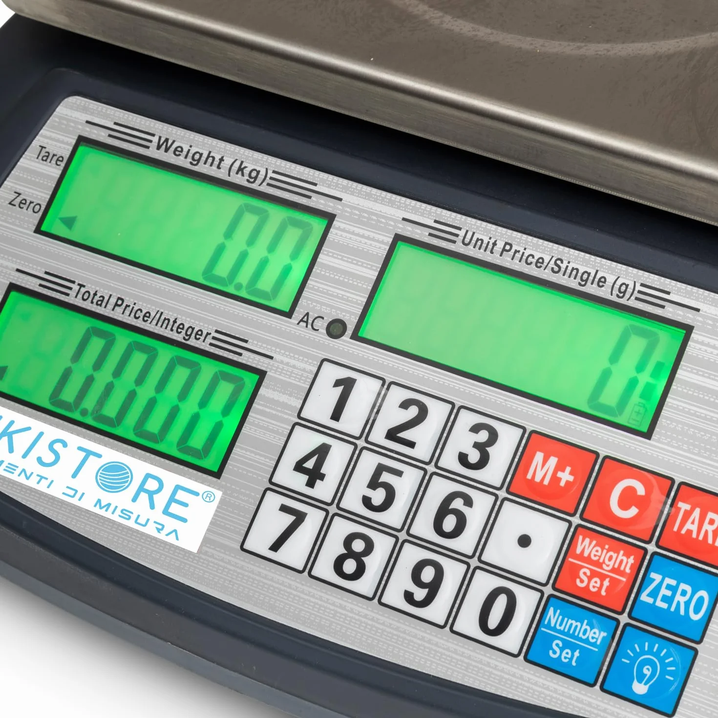 BILANCIA DIGITALE 6 kg, Bilancia elettronica risoluzione 0,2gr, 3 display, funzione conta pezzi